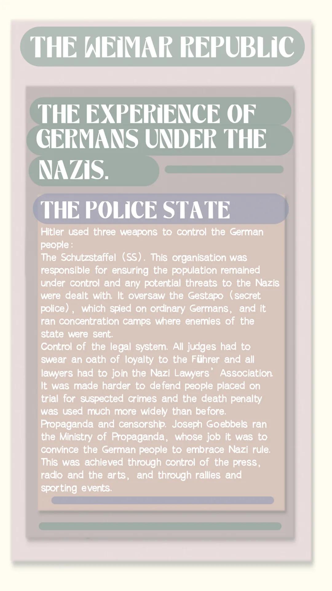 THE WEIMAR REPUBLIC
DEMOCRACY AND
DICTATORSHIP IN
GERMANY
Germany underwent considerable change in the second
half of the 19th century. The