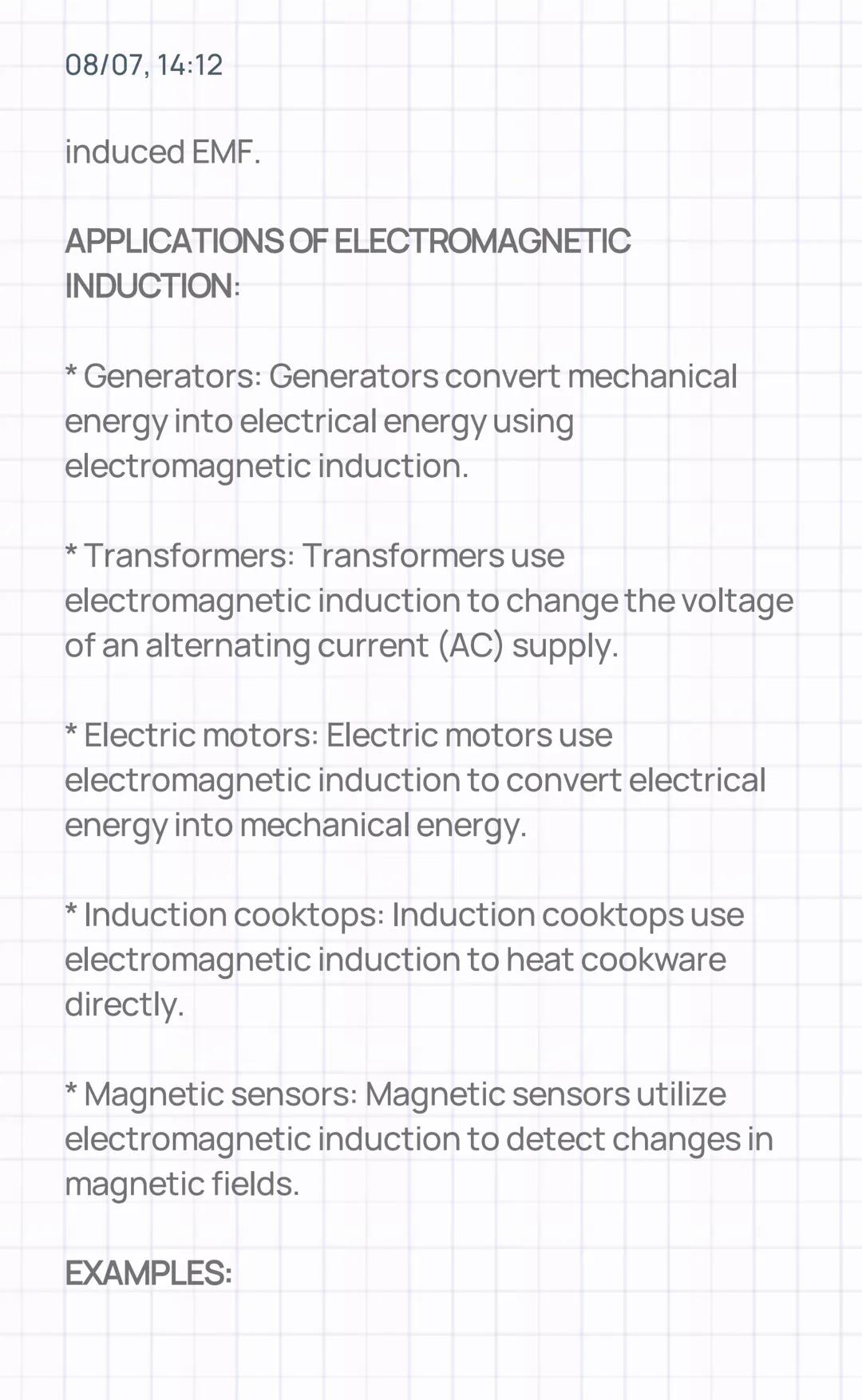 08/07, 14:12
ELECTROMAGNETIC INDUCTION
INTRODUCTION:
Electromagnetic induction is the phenomenon of
producing an electromotive force (EMF) o