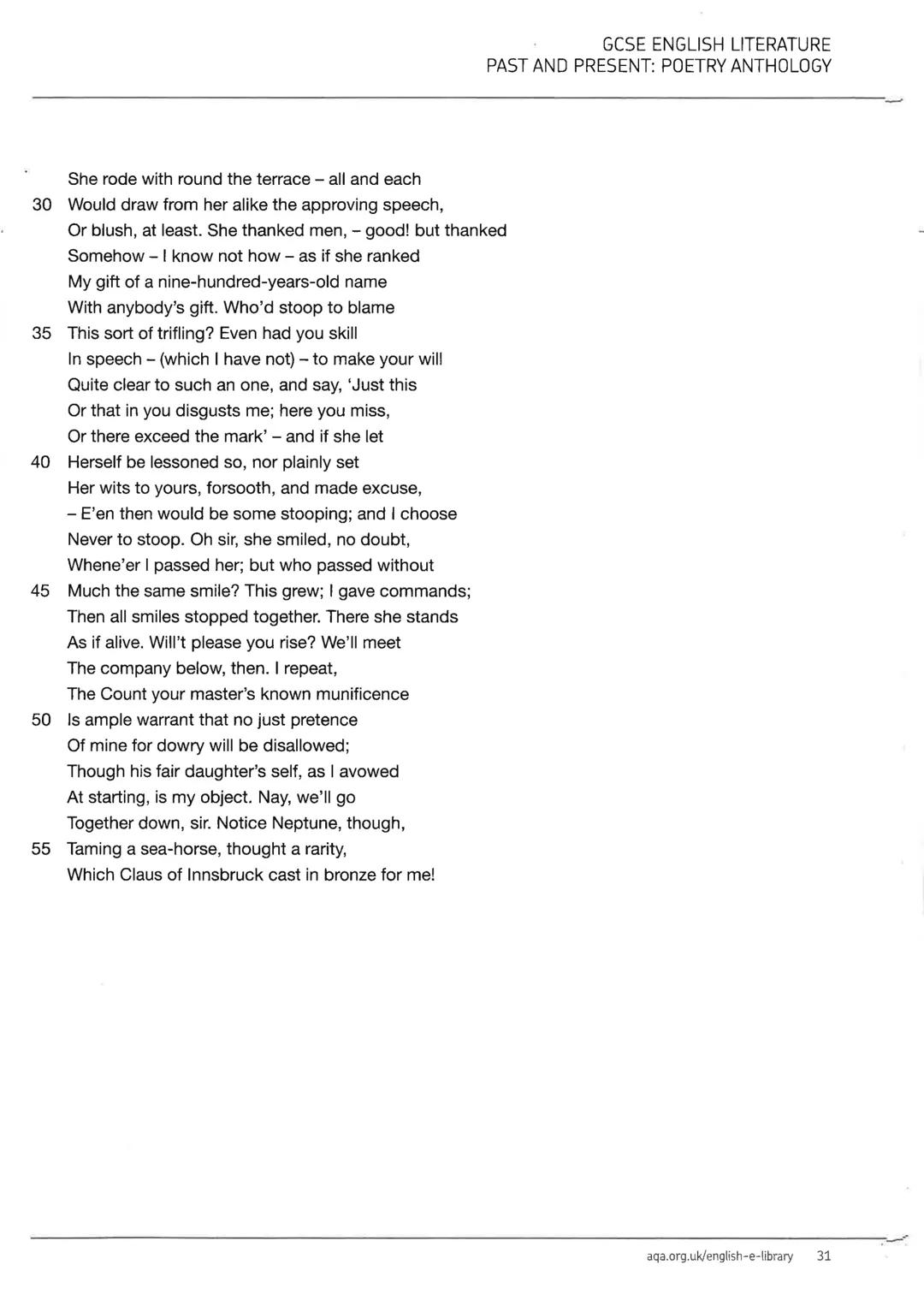 Cluster 2
Power and
conflict
GCSE ENGLISH LITERATURE
PAST AND PRESENT: POETRY ANTHOLOGY
aqa.org.uk/english-e-library
25 Cluster 2: Power and