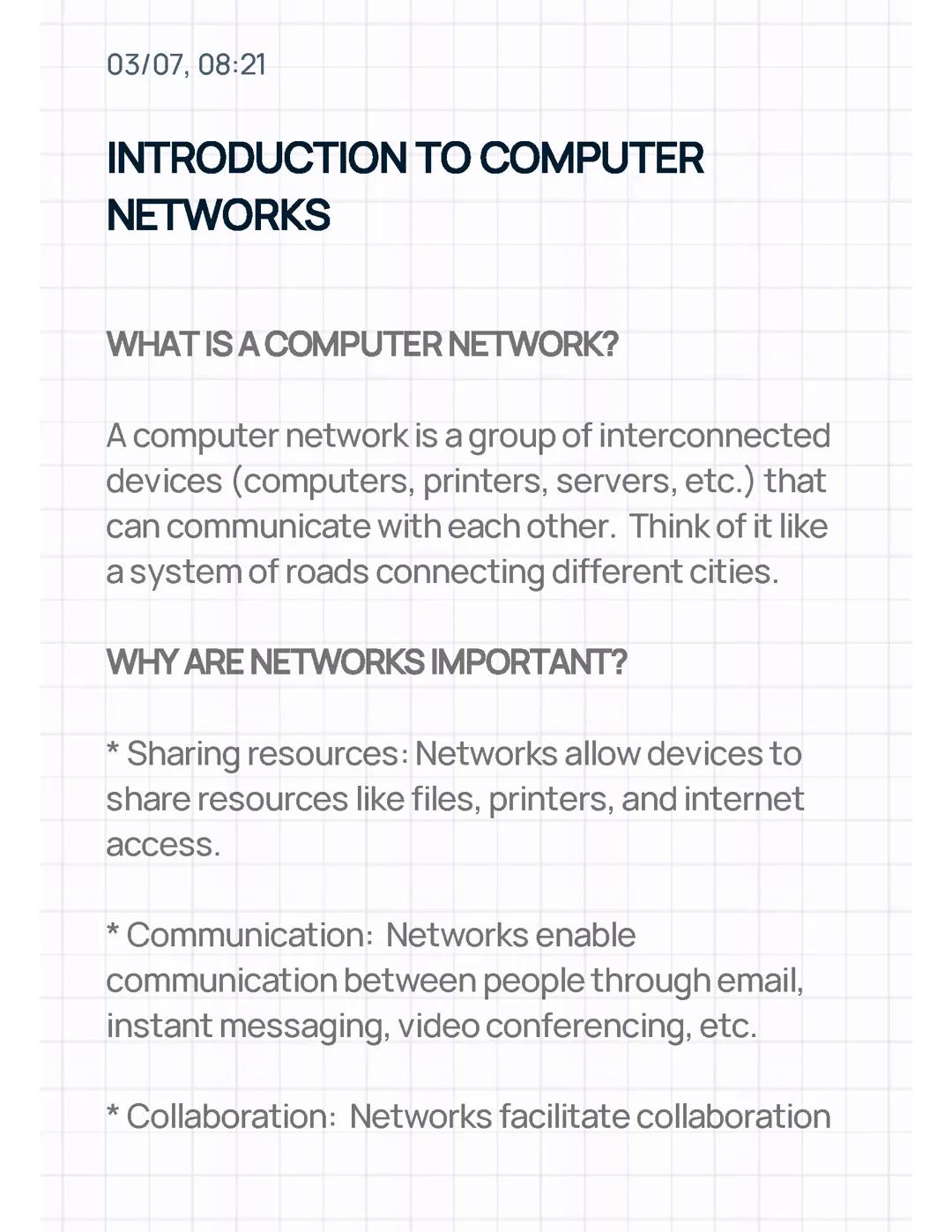 Introduction to Computer Network