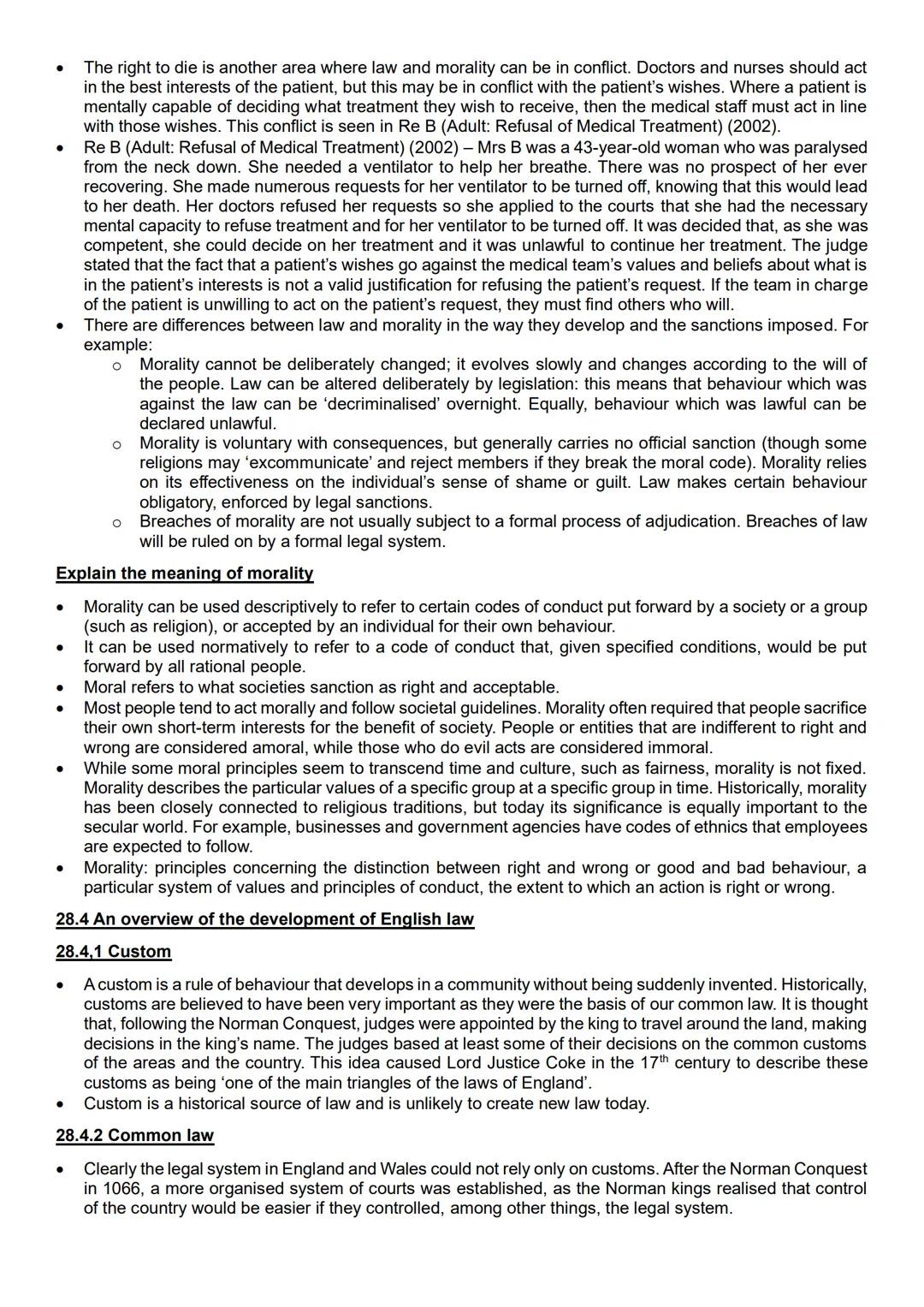 # 28.1 Law and rules: The difference between enforceable legal rules and principles and other rules
and norms of behaviour
## 28.1.1 Laws