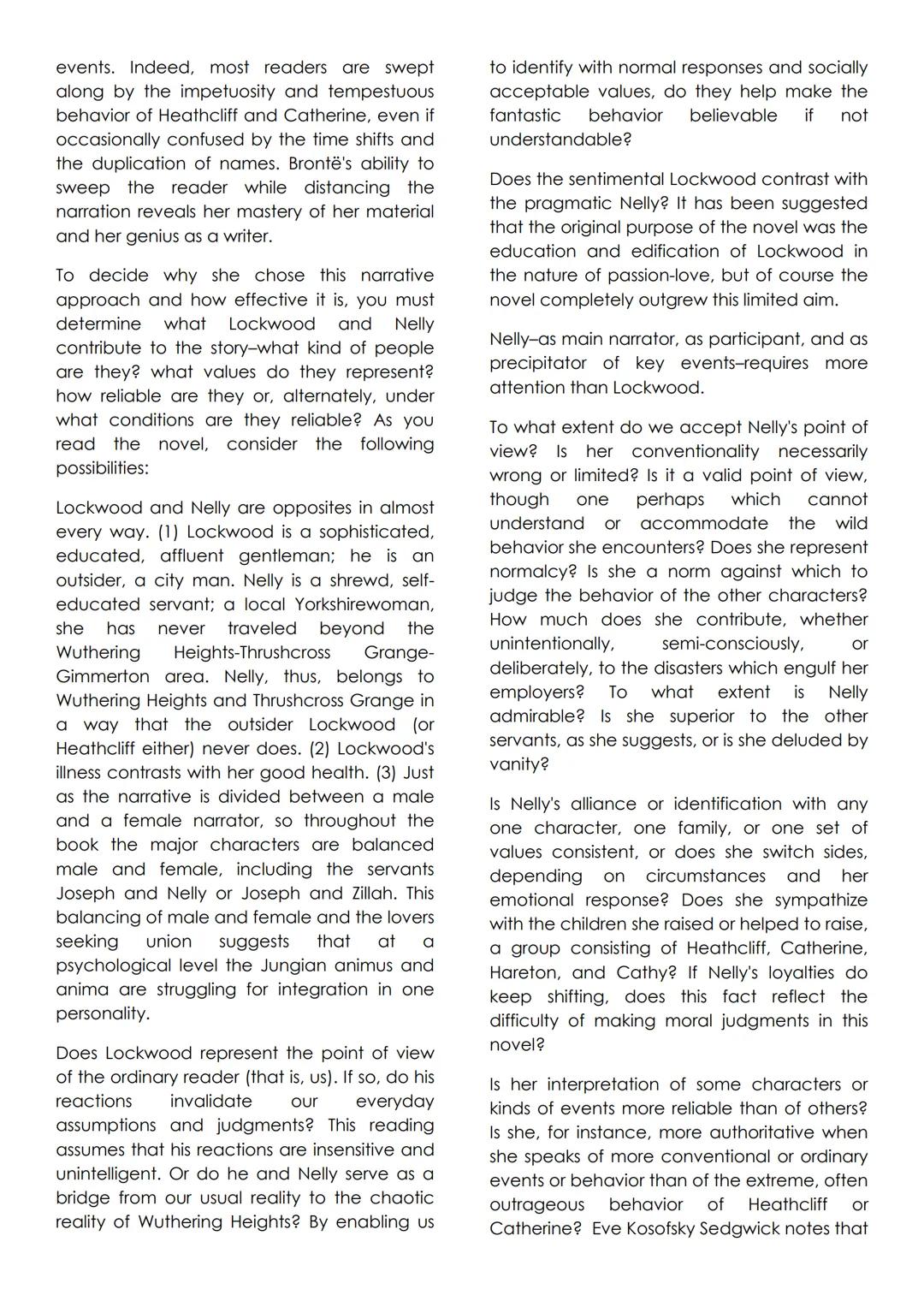 # Wuthering Height Analysis:
Form and Content
Wuthering Heights is a story of passionate
love that encompasses two generations of
two fami