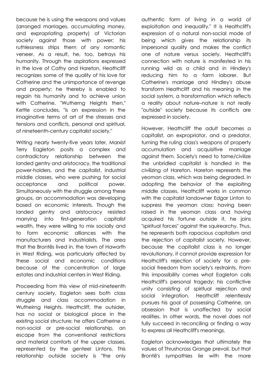 # Wuthering Height Analysis:
Form and Content
Wuthering Heights is a story of passionate
love that encompasses two generations of
two fami