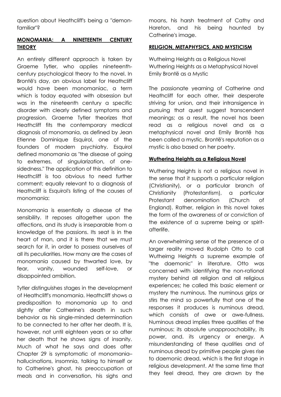 # Wuthering Height Analysis:
Form and Content
Wuthering Heights is a story of passionate
love that encompasses two generations of
two fami