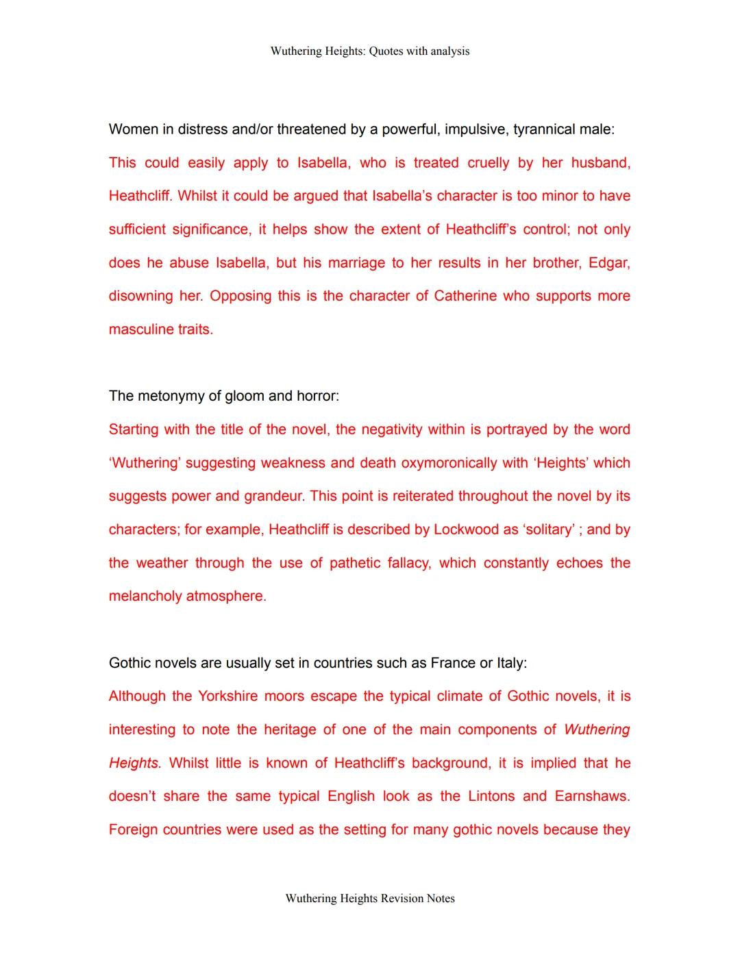 Wuthering Heights: Quotes with analysis
Wuthering Heights Quotes and Essay points
With reference to Catherine's death-
Edgar: 'subject to