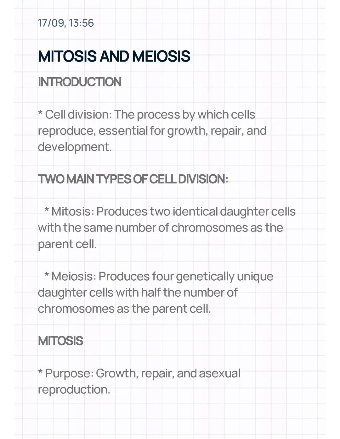 Mitosis and Meiosis