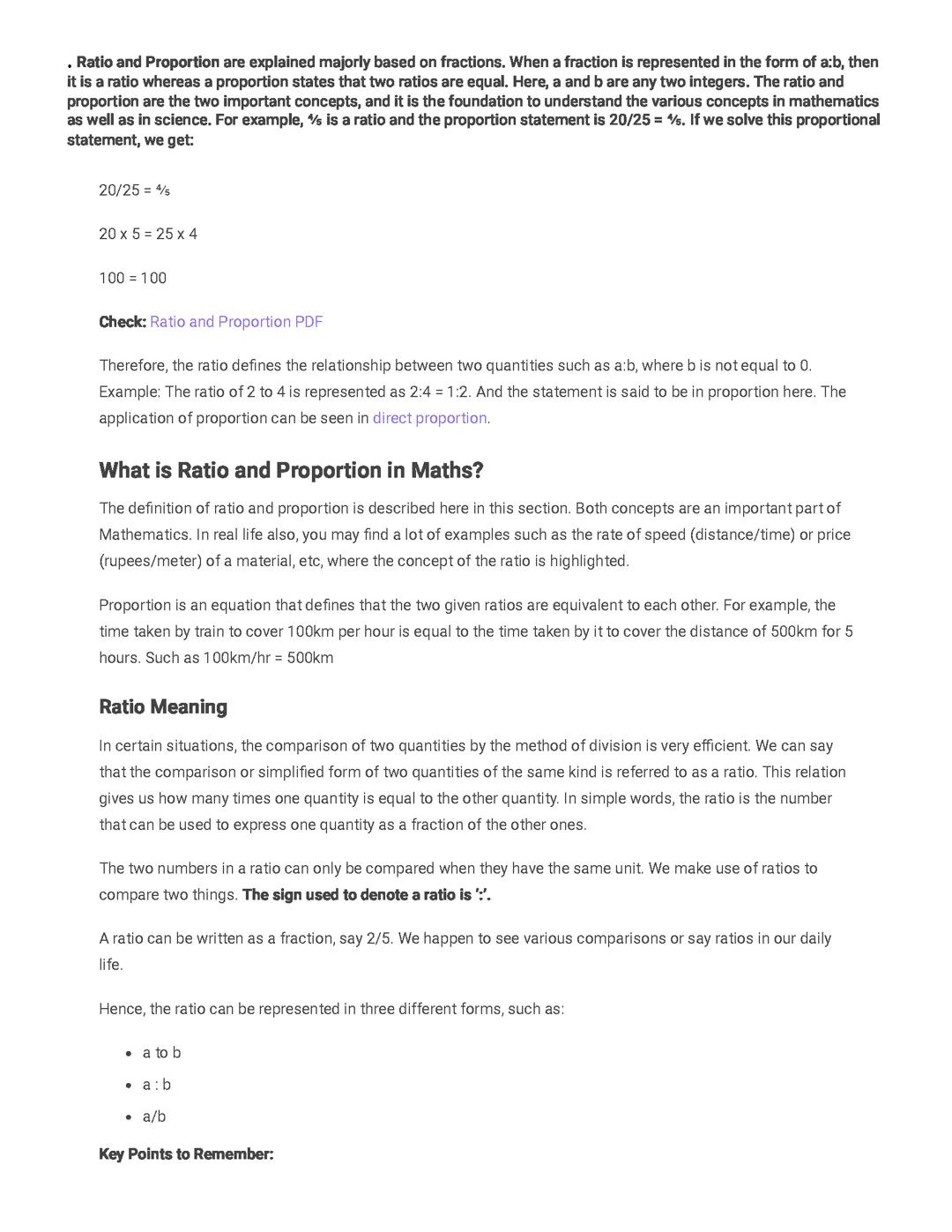 Ratio and proportion year 7