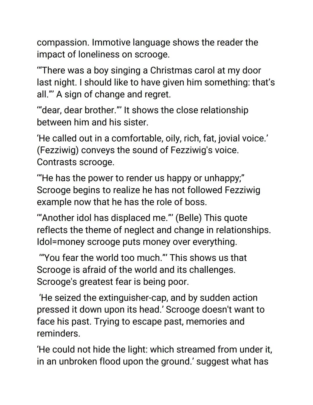 # A Christmas carols
## Stave 2 key quotes
'It was a strange figure - like a child: yet not so like a child
as like an old man.' The contr
