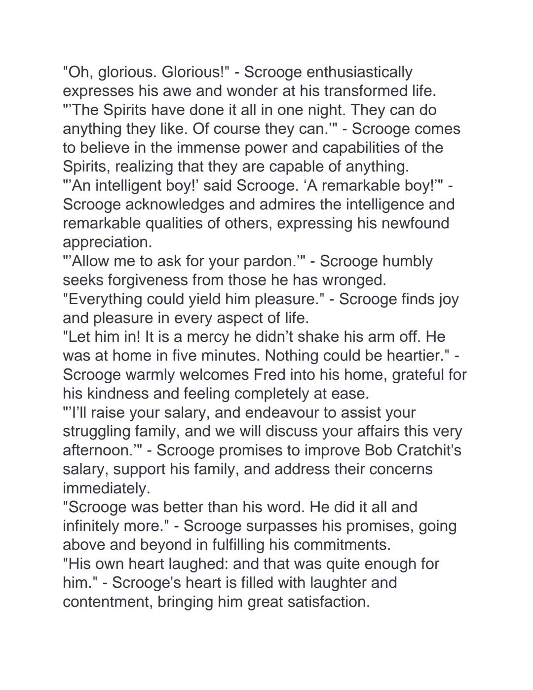 # A Christmas carols
## stave 5 key quotes
"He was so fluttered and so glowing with his good
intentions, that his broken voice would scarc
