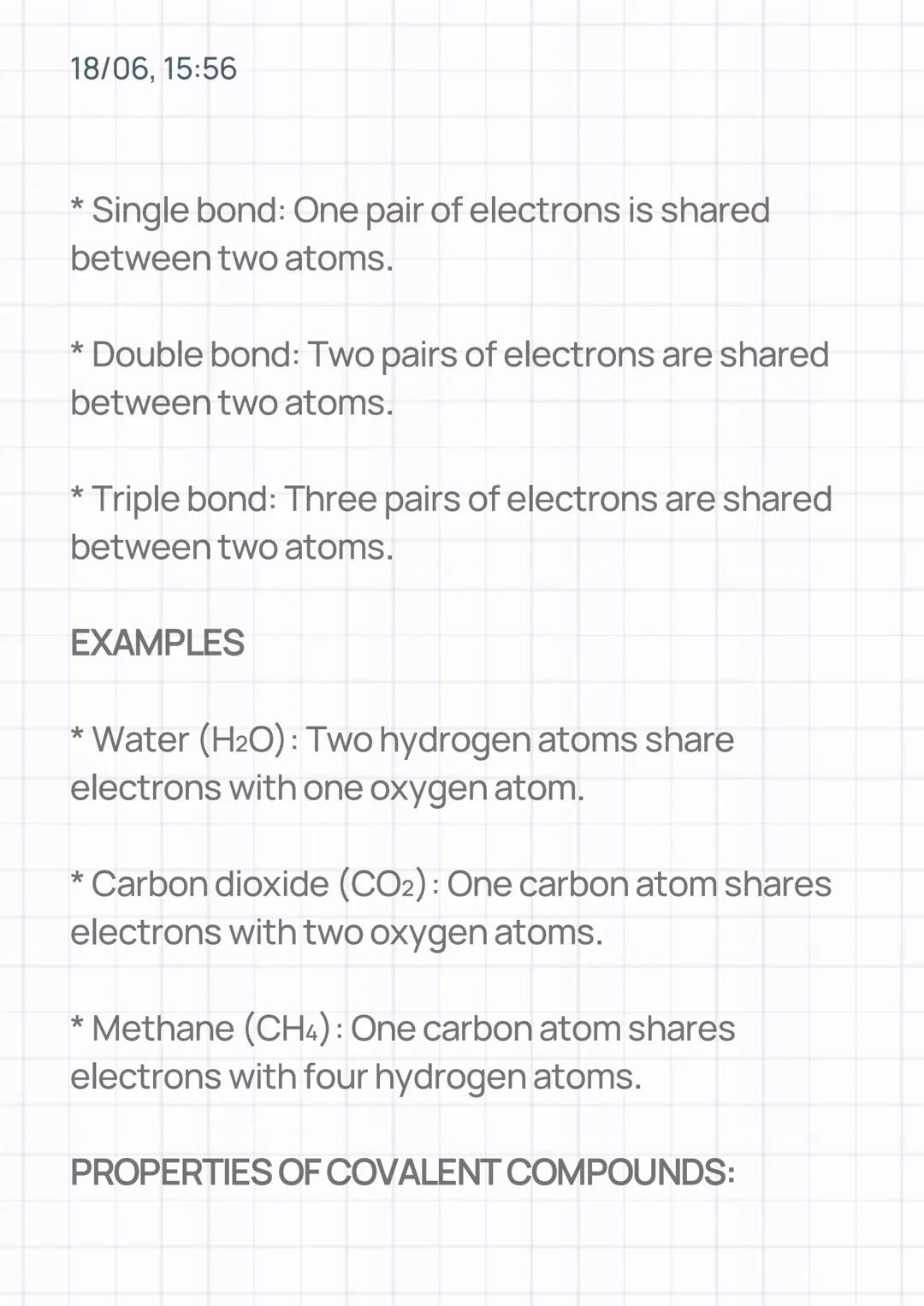 18/06, 15:56
COVALENT BONDING
Covalent bonding is a type of chemical bond
where two atoms share electrons to achieve a
stable electron confi