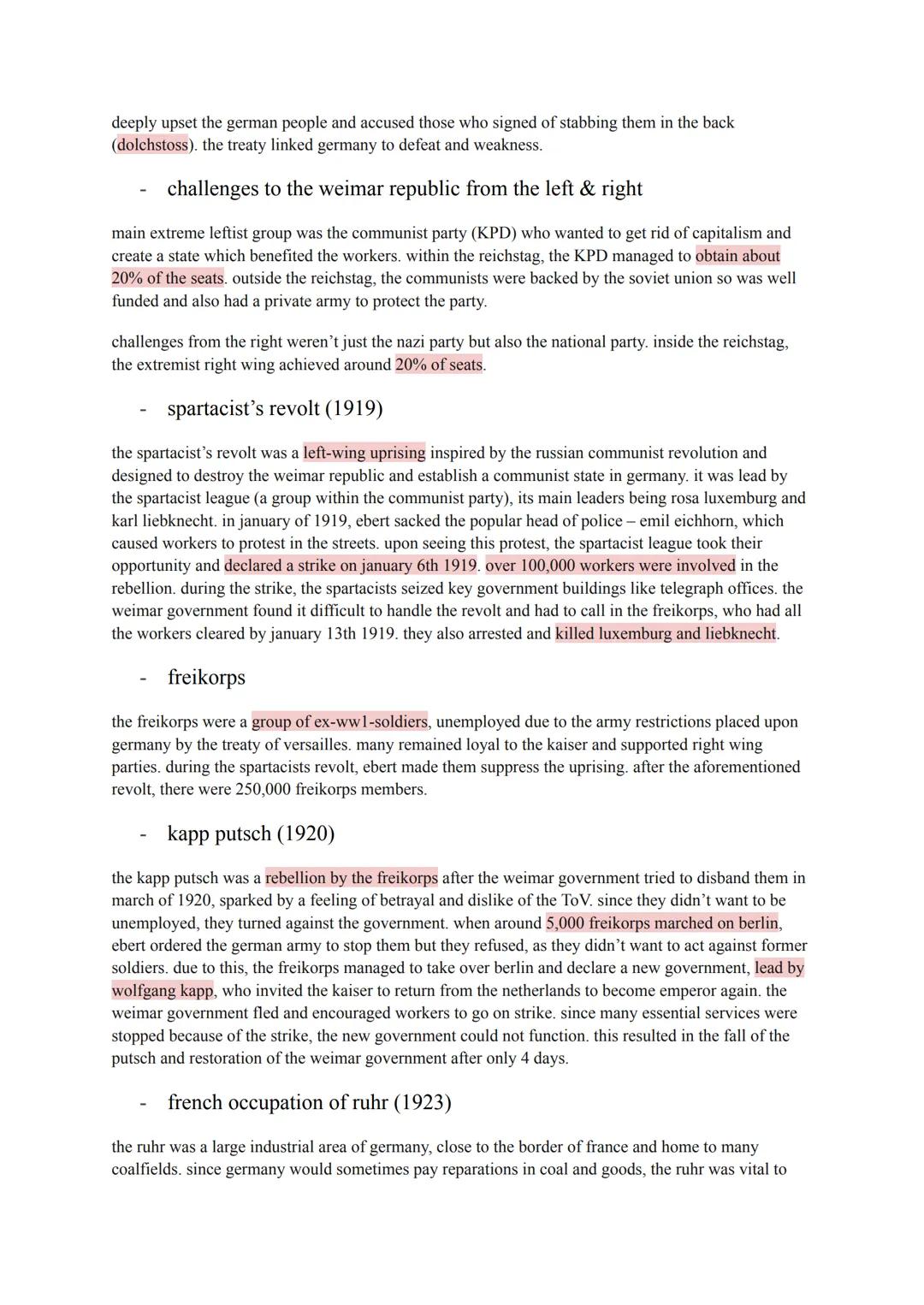 history: weimar & nazi germany
key topic 1: the weimar republic 1918-29
origins of the republic 1918-19
the first world war
the first world