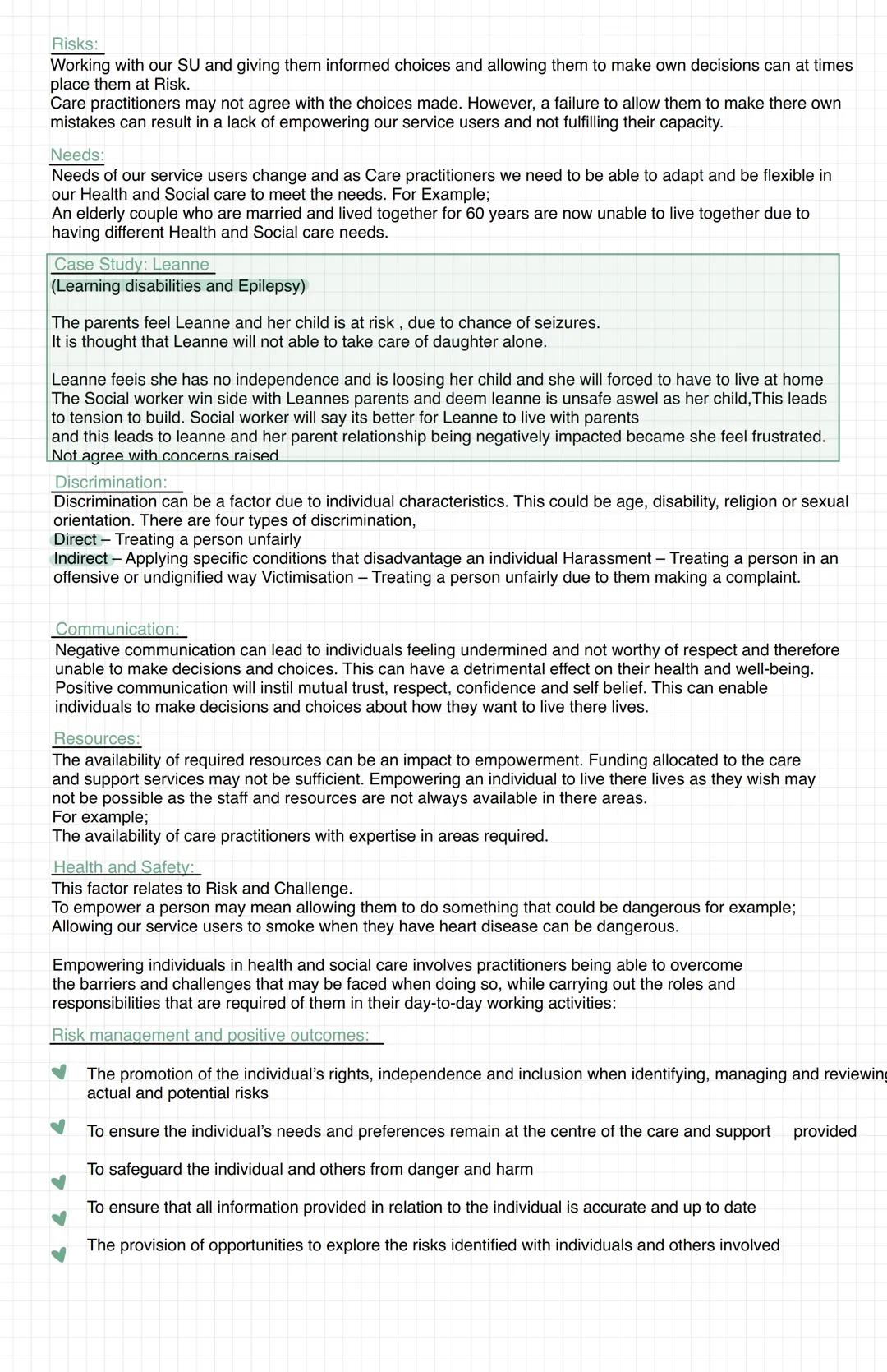 # Empowerment
What is empowerment?
Empowerment about enabling and supporting individuals to be in be control of their own lives.
Empowerm