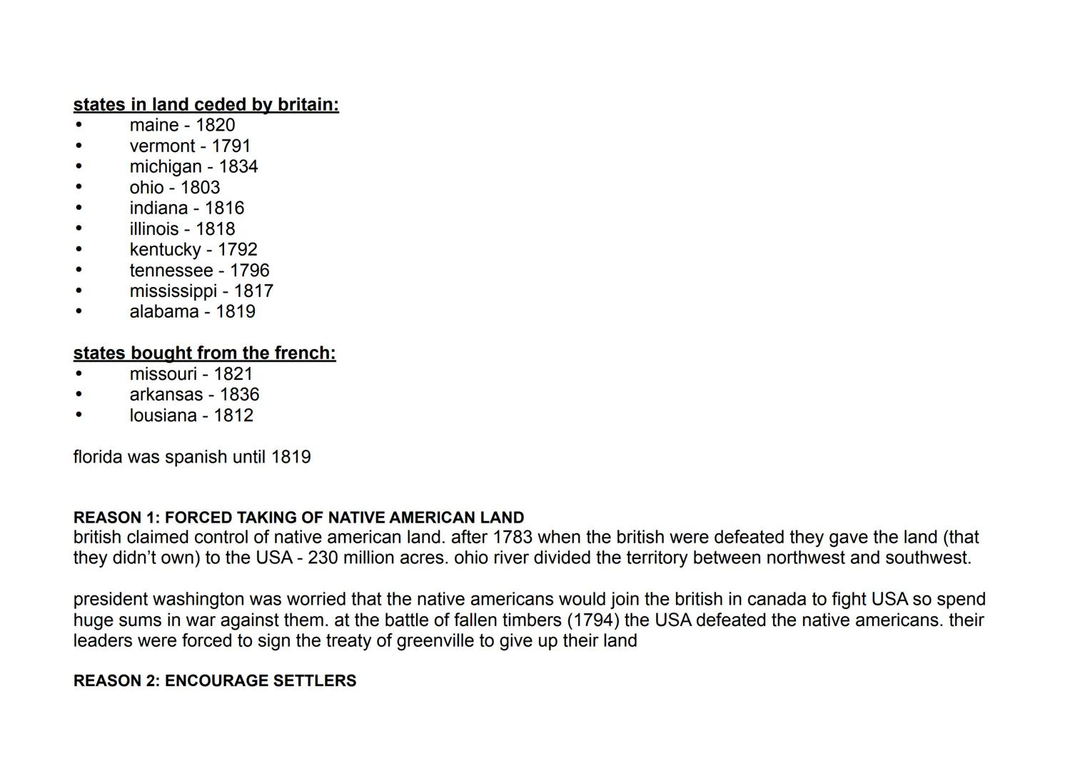 How and why did the USA expand in the years 1789-1831?
USA expansion in the years 1789 to 1831
3
PACIFIC
OCEAN
Key
(Land unclaimed
TO
USA
by