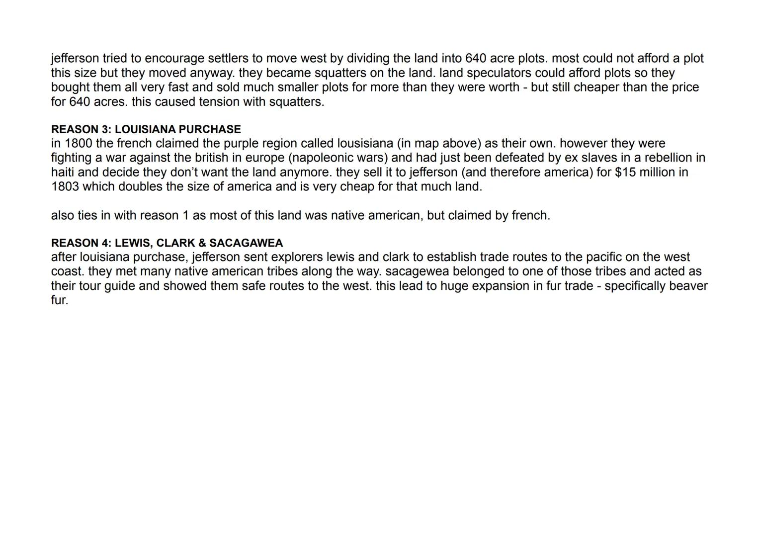 How and why did the USA expand in the years 1789-1831?
USA expansion in the years 1789 to 1831
3
PACIFIC
OCEAN
Key
(Land unclaimed
TO
USA
by
