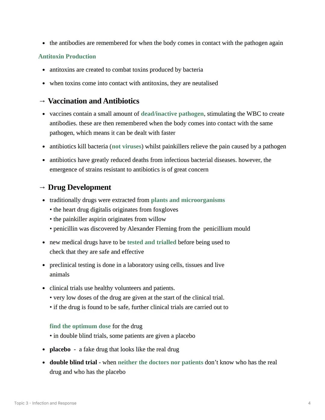 # Topic 3 - Infection and Response
KEY TERMS
* communicable disease - a disease that can be shared amongst other people or organisms
*