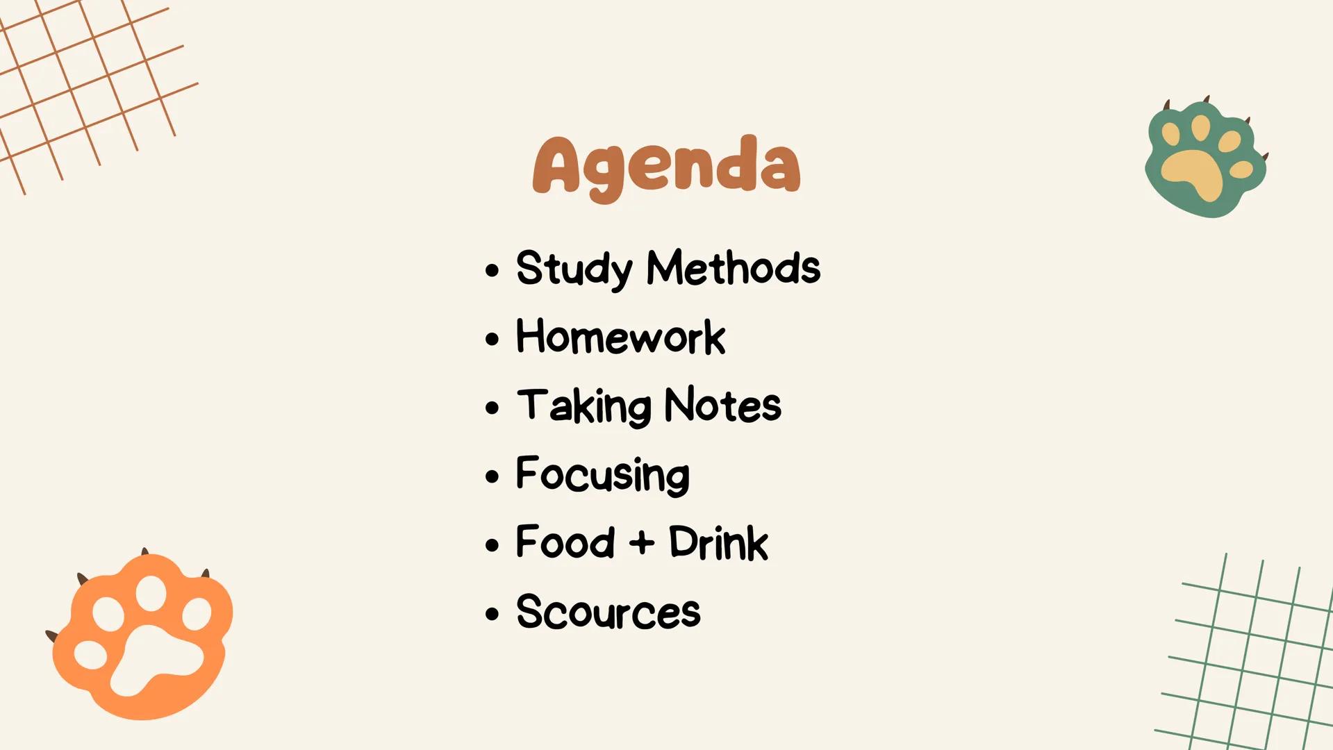 Study hacks
For you!
@Study_With_Rowan
(follow, like and save you you found
it helpful!) โ
โ
Agenda
Study Methods
โข Homework
Taking Notes
Fo