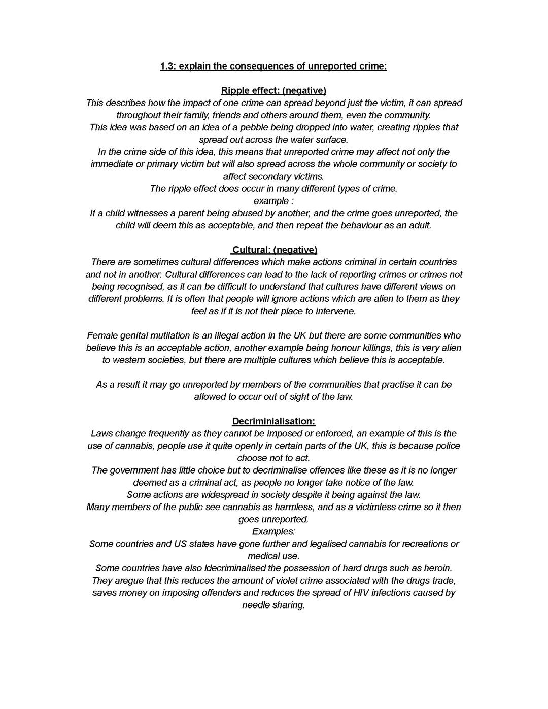 criminology unit 1 AC1.3