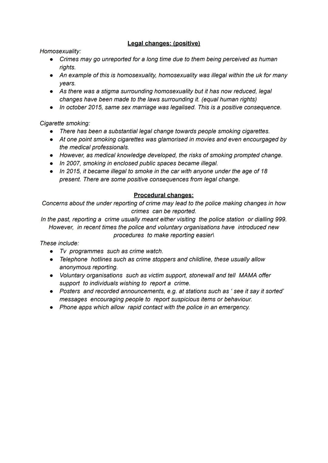 1.3: explain the consequences of unreported crime:
Ripple effect: (negative)
This describes how the impact of one crime can spread beyond ju