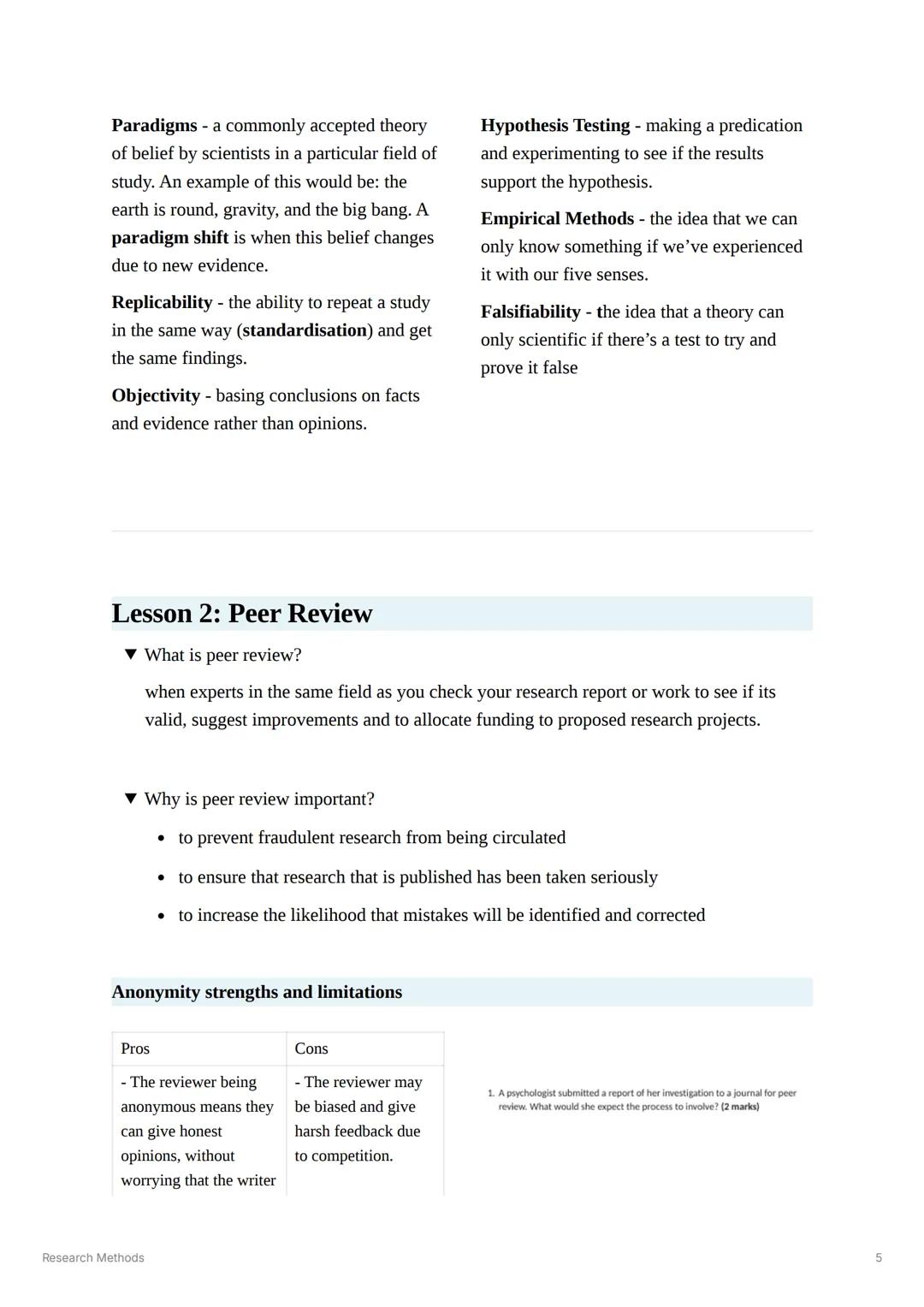 4.2.3.1 Scientific processes
โข Aims: stating aims, the difference between aims and hypotheses.
โข
.
โข
Hypotheses: directional and non-directi
