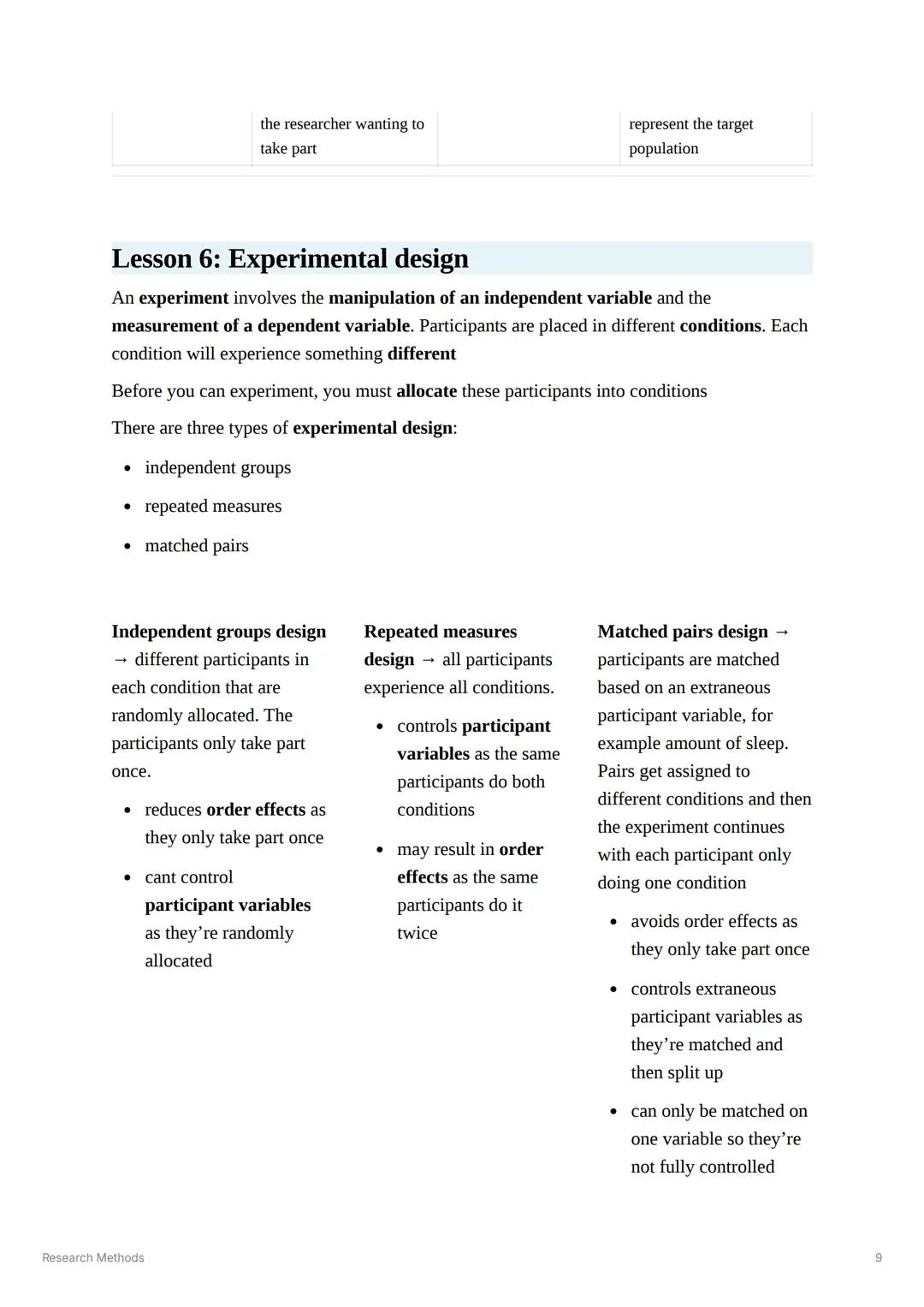 4.2.3.1 Scientific processes
โข Aims: stating aims, the difference between aims and hypotheses.
โข
.
โข
Hypotheses: directional and non-directi