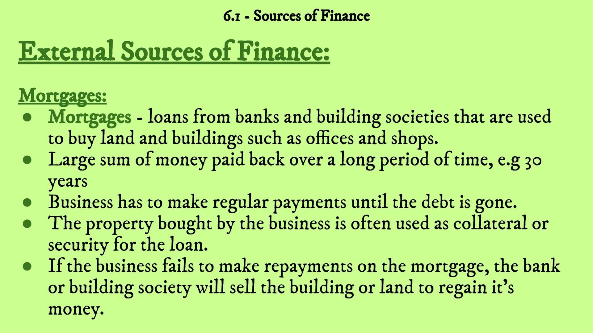 # Business Revision
## Unit 6 - Finance
### 6.1 6.2 6.3 6.4 6.I - Sources of Finance Reasons for raising finance:
New Businesses:
6.1 -