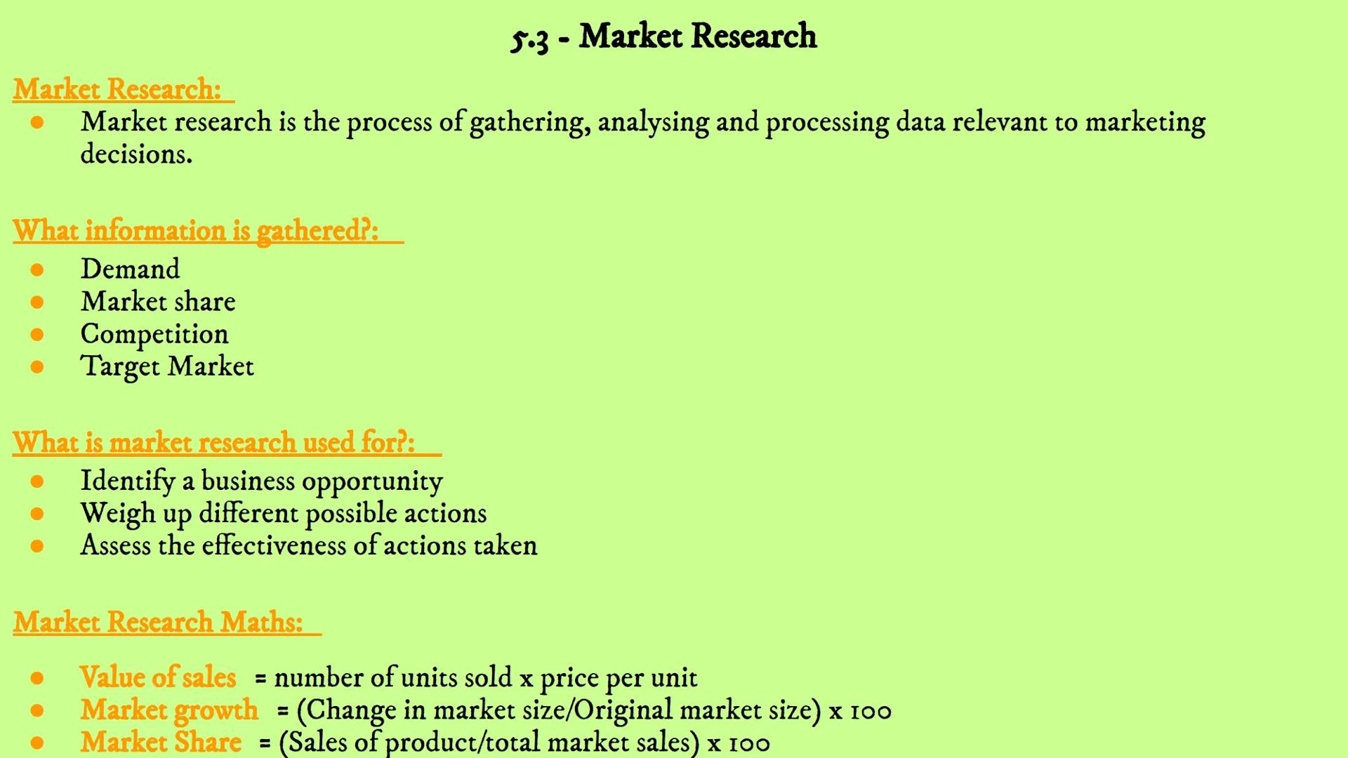 # Business Revision
# Unit 5 - Marketing
## 5.1 5.2 5.3 5.4 5.5 5.6 # 5.1 - What is Marketing? 5.1 - What is Marketing?
• Marketing – The