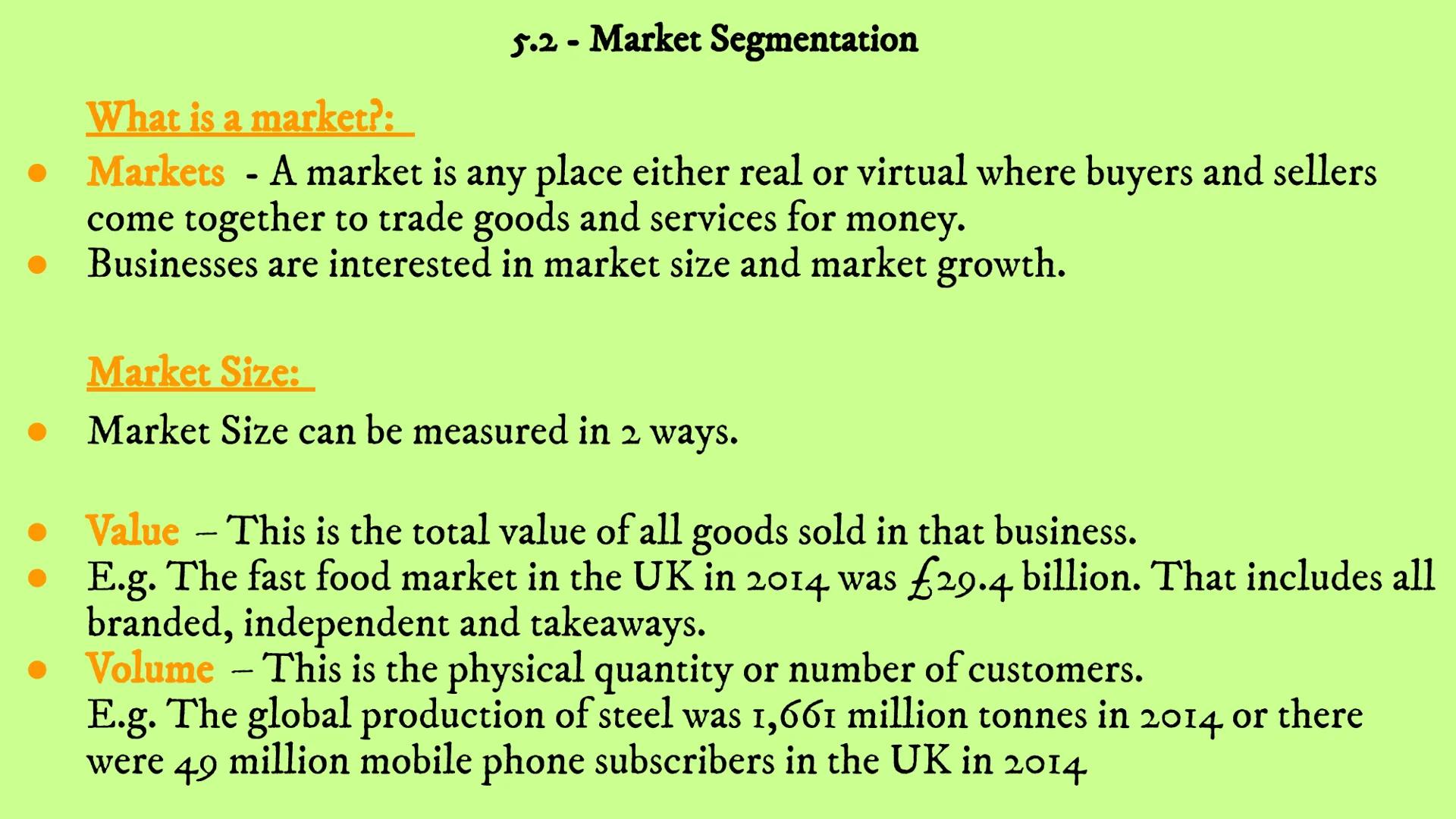 # Business Revision
# Unit 5 - Marketing
## 5.1 5.2 5.3 5.4 5.5 5.6 # 5.1 - What is Marketing? 5.1 - What is Marketing?
• Marketing – The