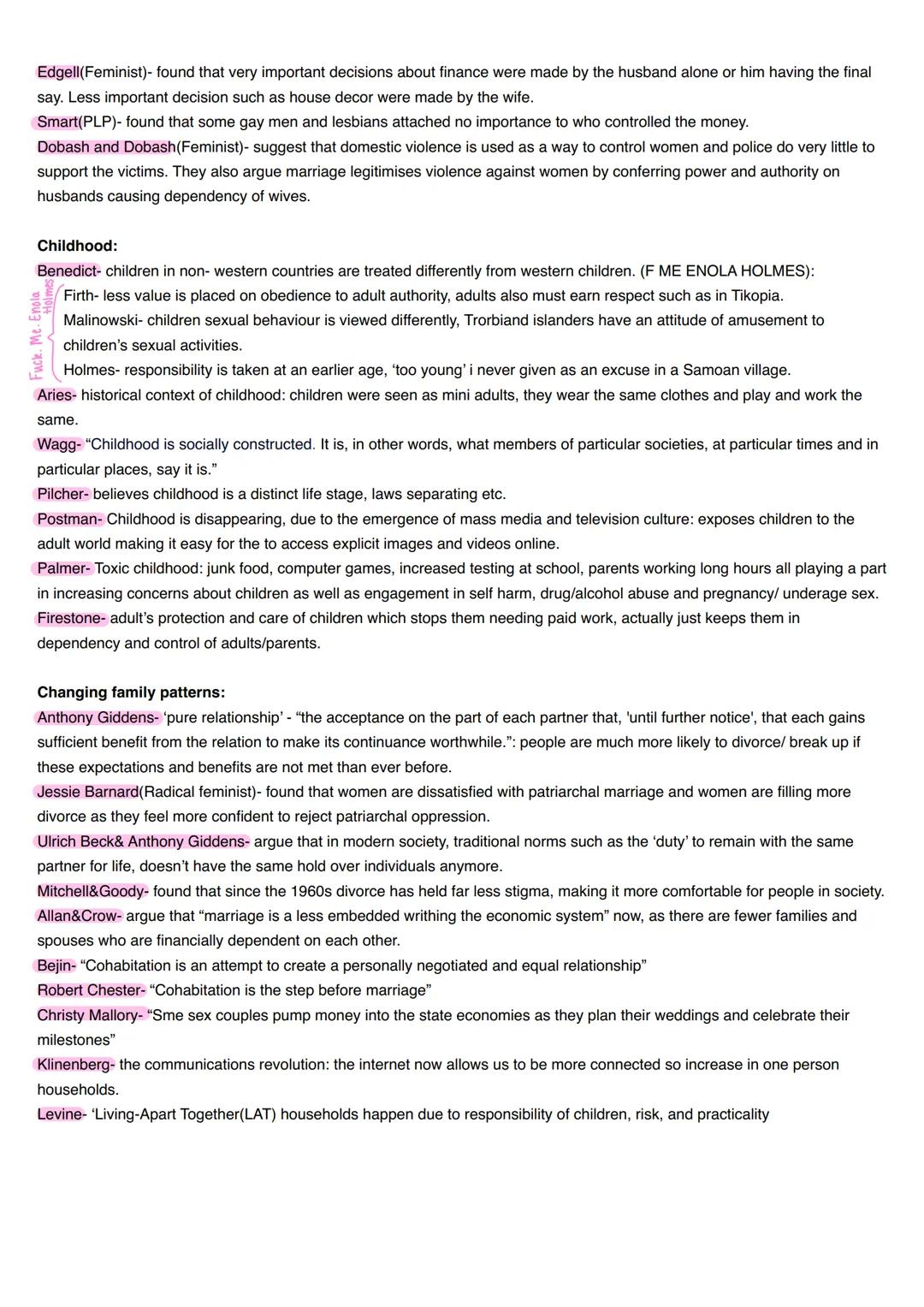 Families and Households - Key Speakers
Functionalist Perspectives:
Talcott Parsons- claims nuclear families is by far the best structure; wo