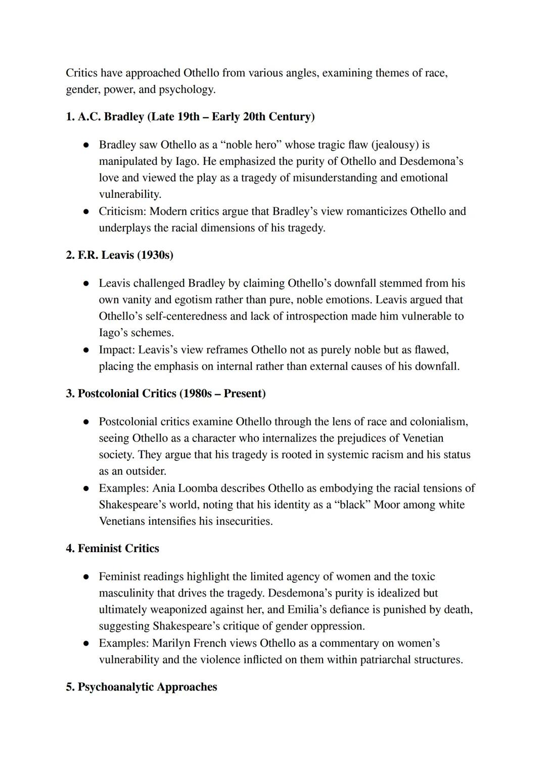 A01: Detailed, Informed Responses
Demonstrate a thorough understanding of the play's characters, themes, and plot.
.
Key ideas to explore in