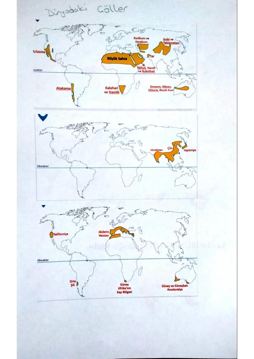 YERYÜZÜNDEKİ BAŞLICA İKLİM TİPLERİ
Kutup
Kutup altı
Akdeniz
Çöl
Sert karasal
Yazları yağışlı tropikal
Ilıman karasal
Muson
Okyanusal
Ekvato