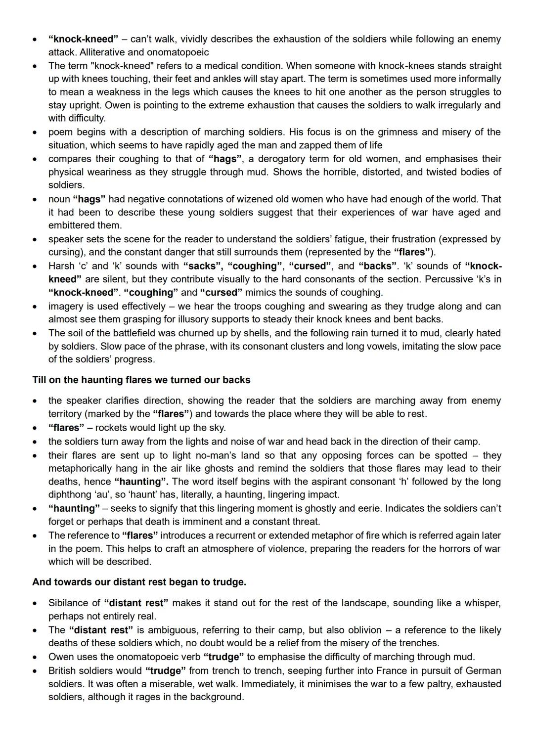 Dulce et Decorum est
Context
•
•
•
•
•
•
⋅
•
•
•
Owen was nervously exhausted from his experiences in France. For over two days he had been