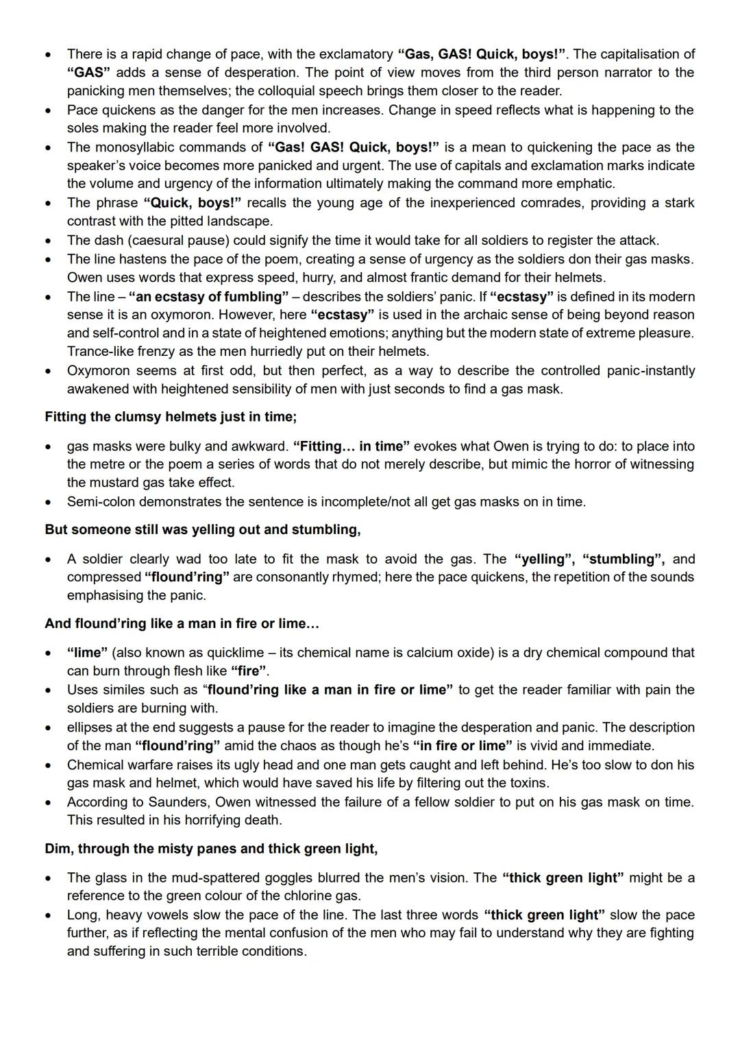 Dulce et Decorum est
Context
•
•
•
•
•
•
⋅
•
•
•
Owen was nervously exhausted from his experiences in France. For over two days he had been
