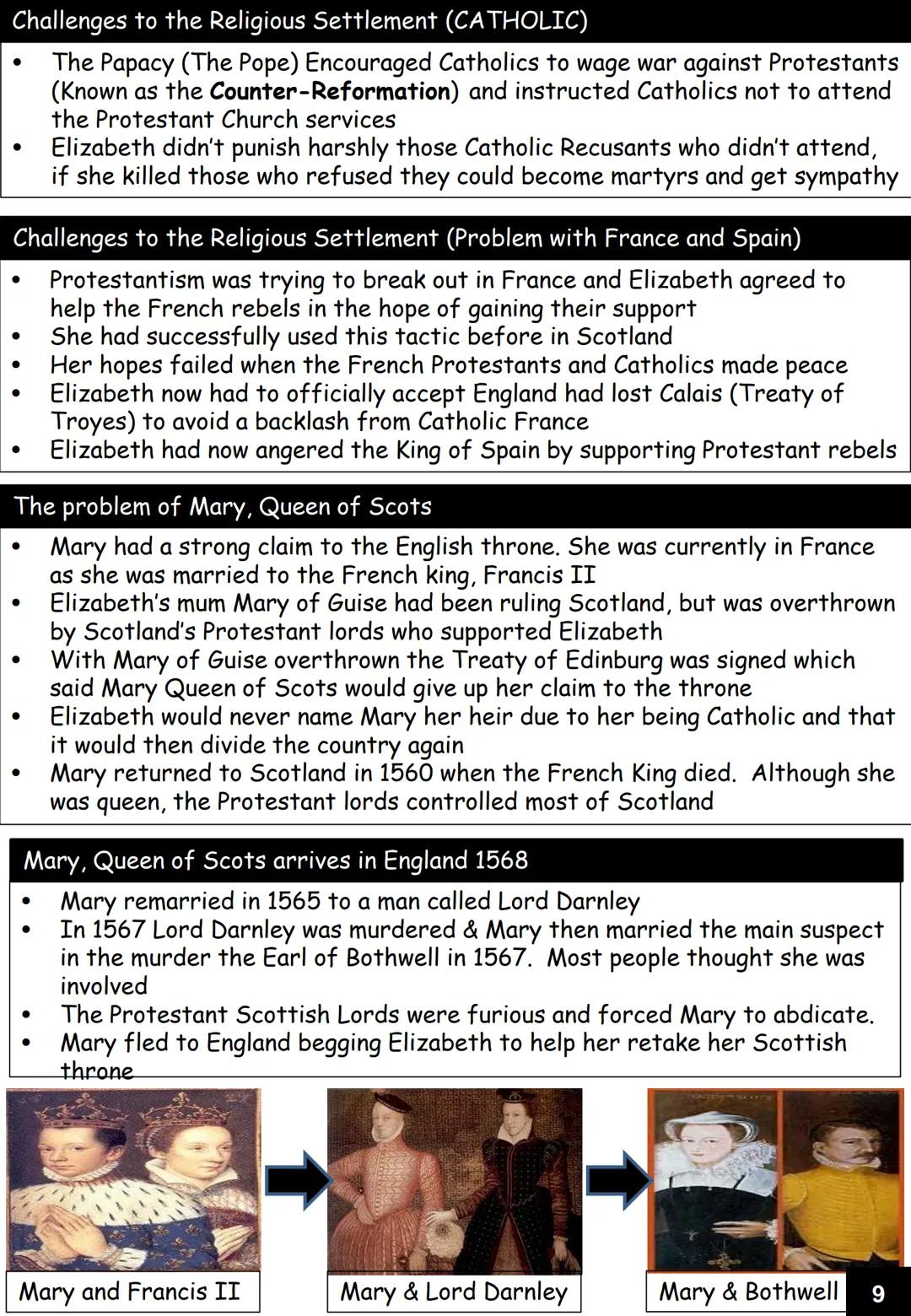 GCSE History
Elizabethan Age, 1558-1603
Revision guide
Name: Queen Elizabeth I
King Philip II
Pope Pius V
Mary, Queen of Scots
Mary of Guise