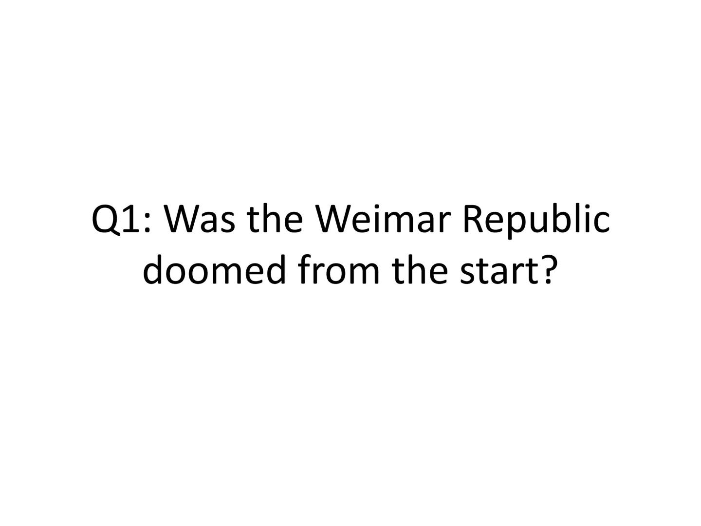 GCSE History
Paper 1: Germany Depth Study
Revision Mind Maps Q1: Was the Weimar Republic
doomed from the start? 1919: Spartacist Uprising
Co