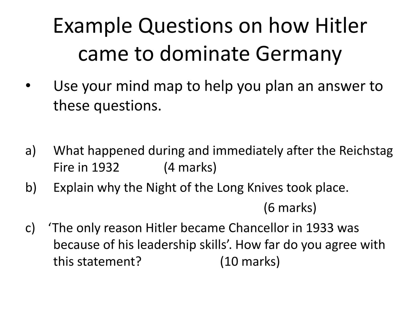 GCSE History
Paper 1: Germany Depth Study
Revision Mind Maps Q1: Was the Weimar Republic
doomed from the start? 1919: Spartacist Uprising
Co