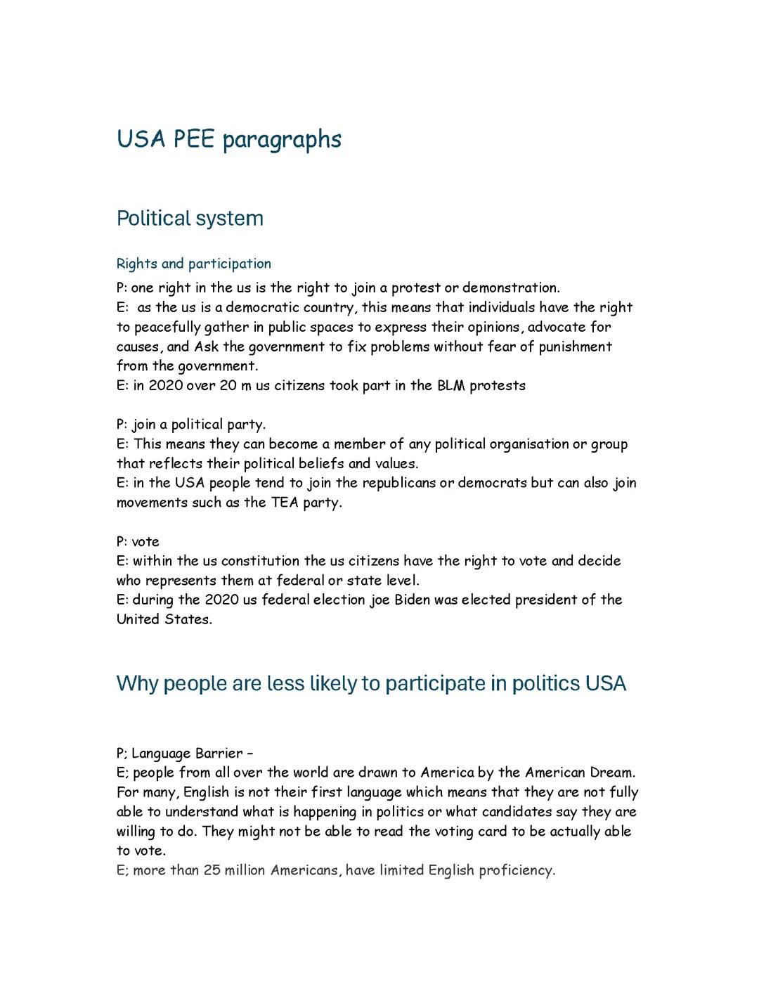 MODERN STUDIES USA NAT 5 MODEL ANSWERS PEE