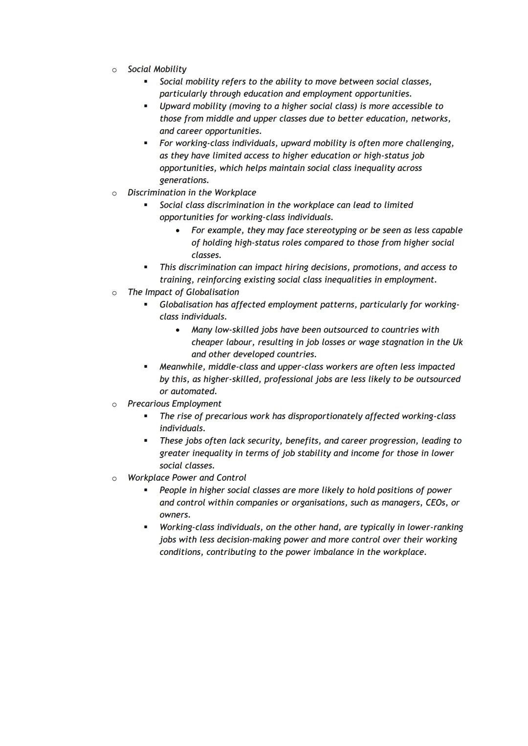 # Social Class
Patterns and Trends in Relation to Work and Employment
- Focuses on how people's social class backgrounds influence their a