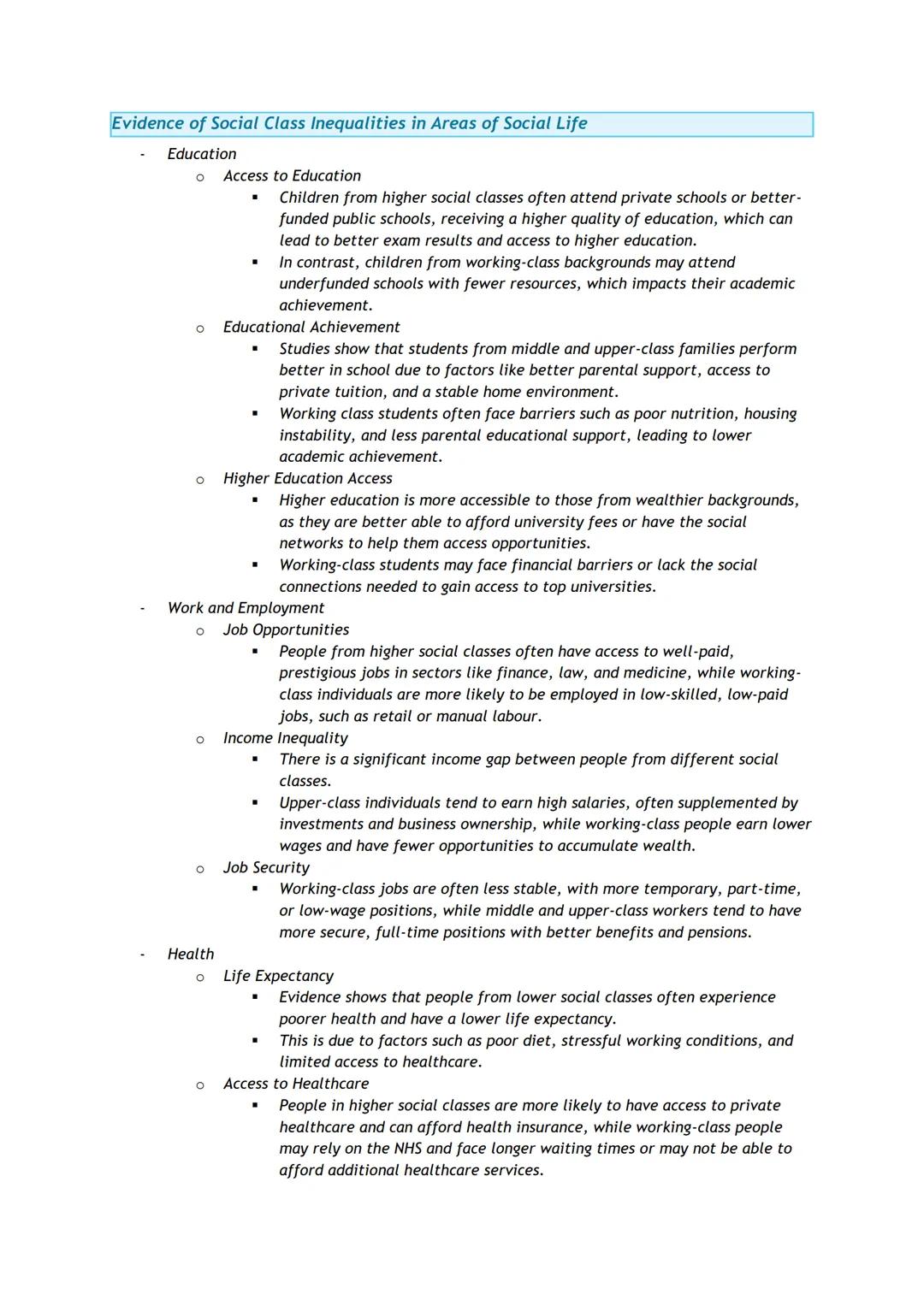 # Social Class
Patterns and Trends in Relation to Work and Employment
- Focuses on how people's social class backgrounds influence their a