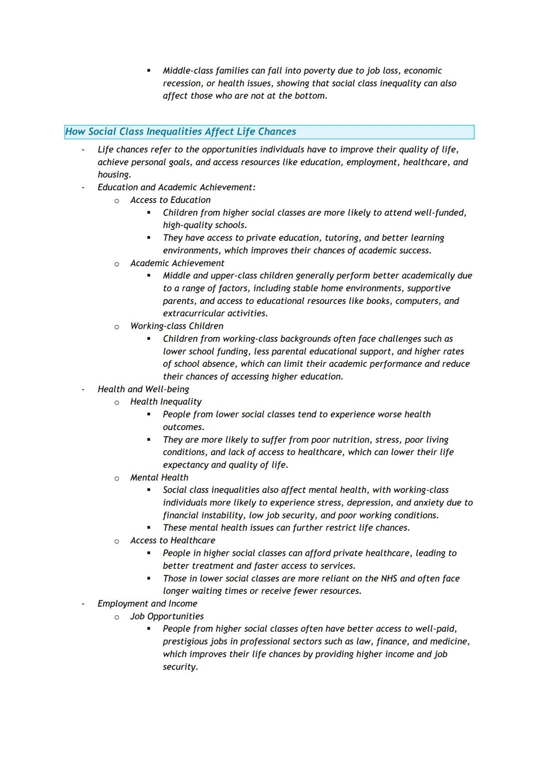 # Social Class
Patterns and Trends in Relation to Work and Employment
- Focuses on how people's social class backgrounds influence their a
