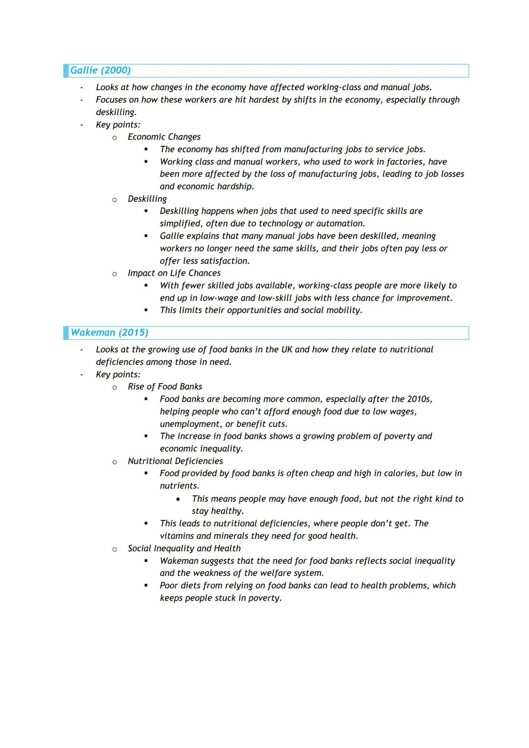 # Social Class
Patterns and Trends in Relation to Work and Employment
- Focuses on how people's social class backgrounds influence their a
