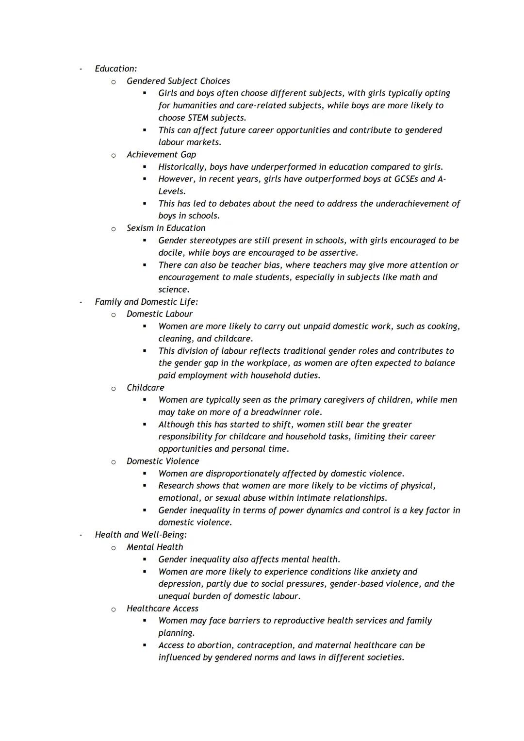 # Gender
Patterns and Trends in Relation to Work and Employment
- Gender Segregation in the Workplace
- Horizontal Segregation
- This