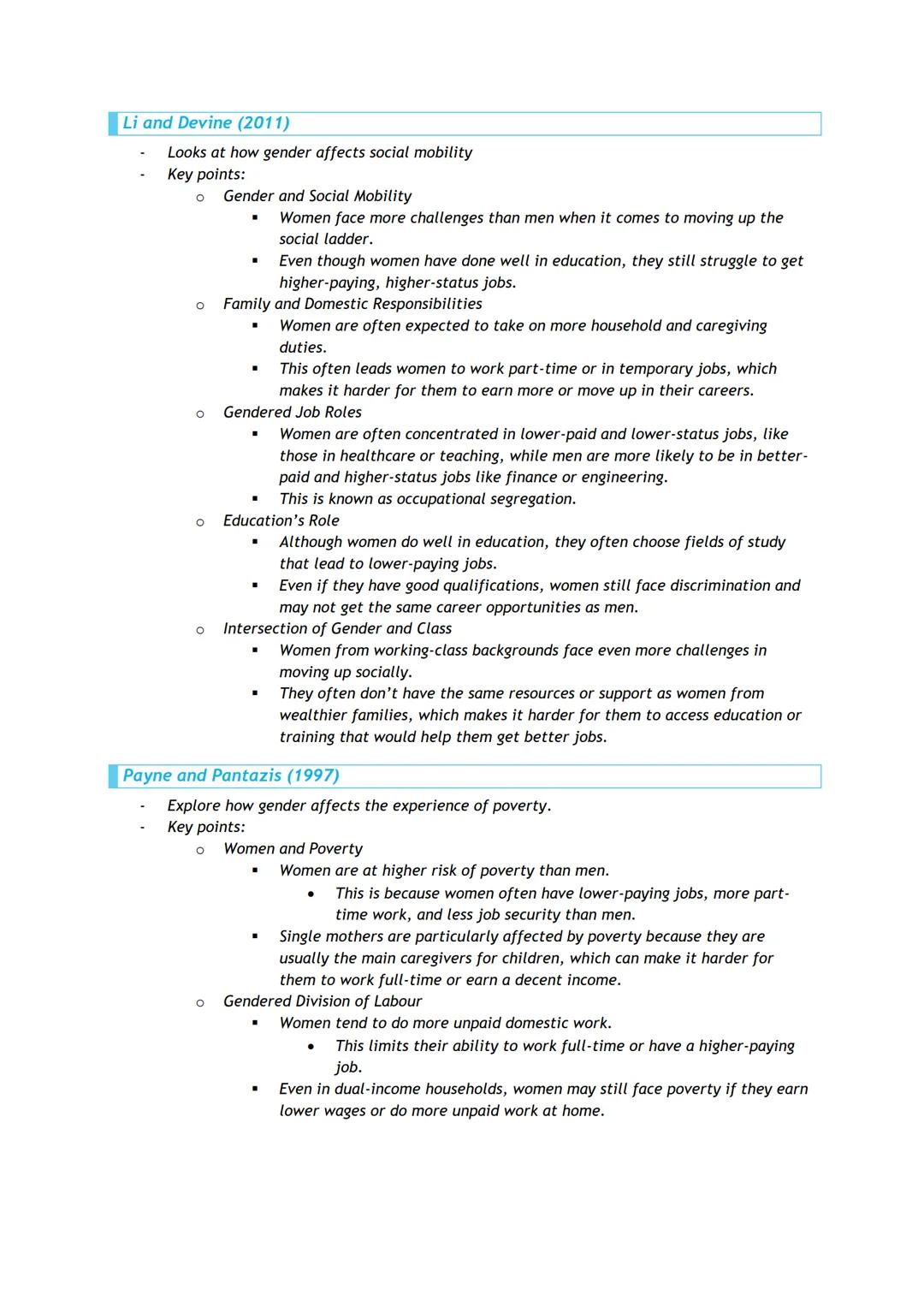 # Gender
Patterns and Trends in Relation to Work and Employment
- Gender Segregation in the Workplace
- Horizontal Segregation
- This