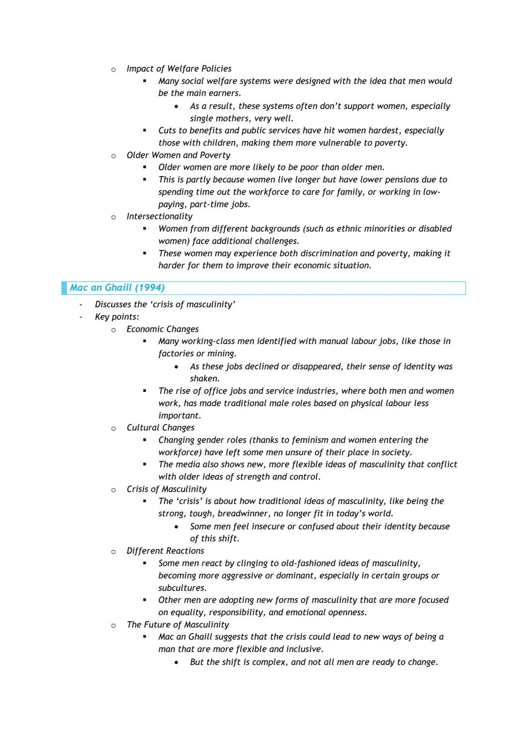 # Gender
Patterns and Trends in Relation to Work and Employment
- Gender Segregation in the Workplace
- Horizontal Segregation
- This