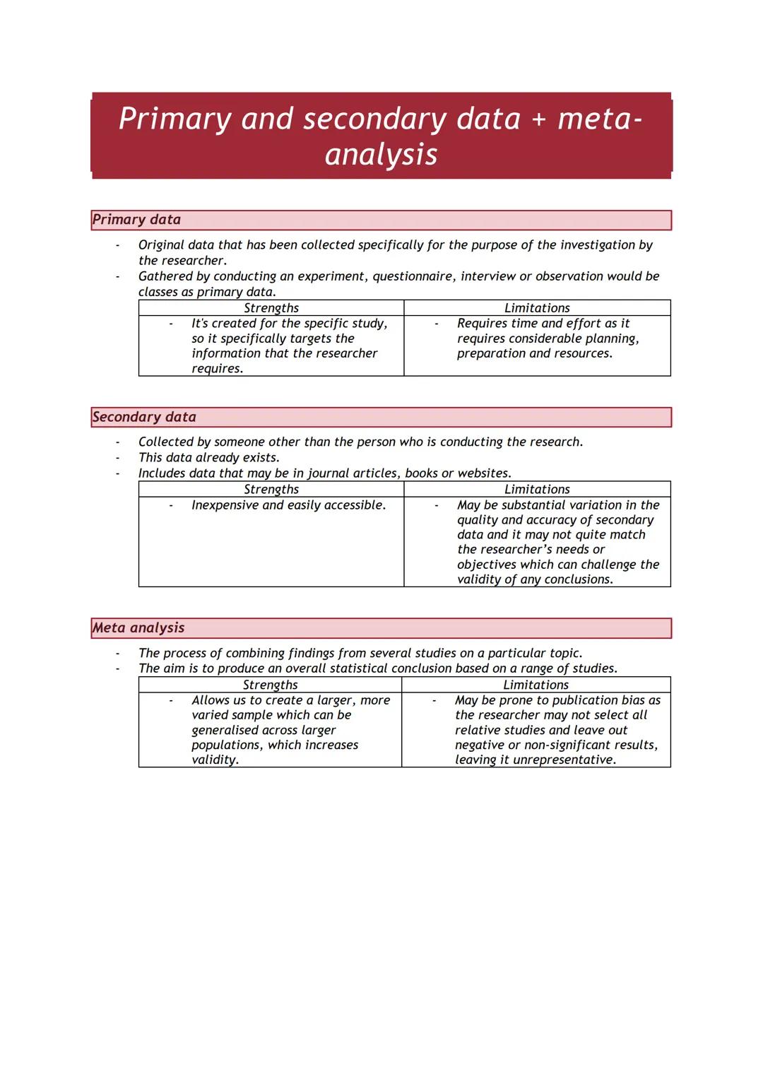 Experimental Methods
Lab experiments
A lab experiment is carried out in a well-controlled environment.
These experiments are not just in lab