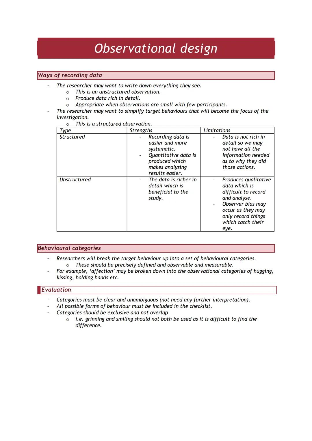 Experimental Methods
Lab experiments
A lab experiment is carried out in a well-controlled environment.
These experiments are not just in lab
