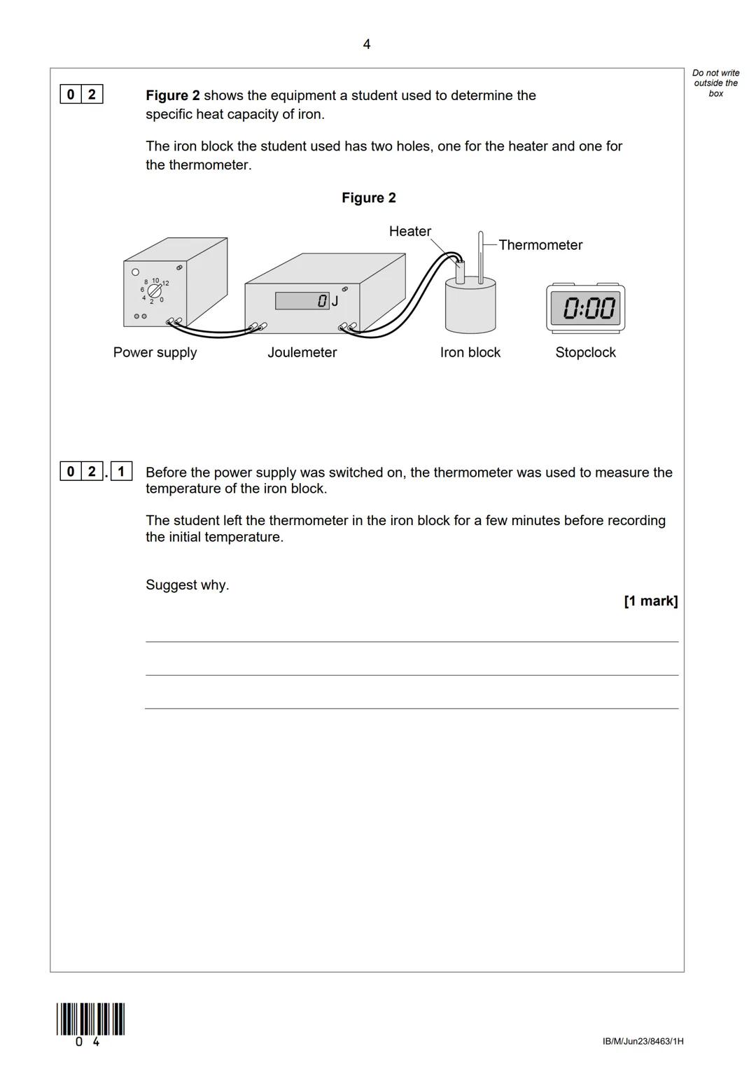 AQA
Please write clearly in block capitals.
Centre number
Surname
Forename(s)
Candidate signature
GCSE
PHYSICS
I declare this is my own work