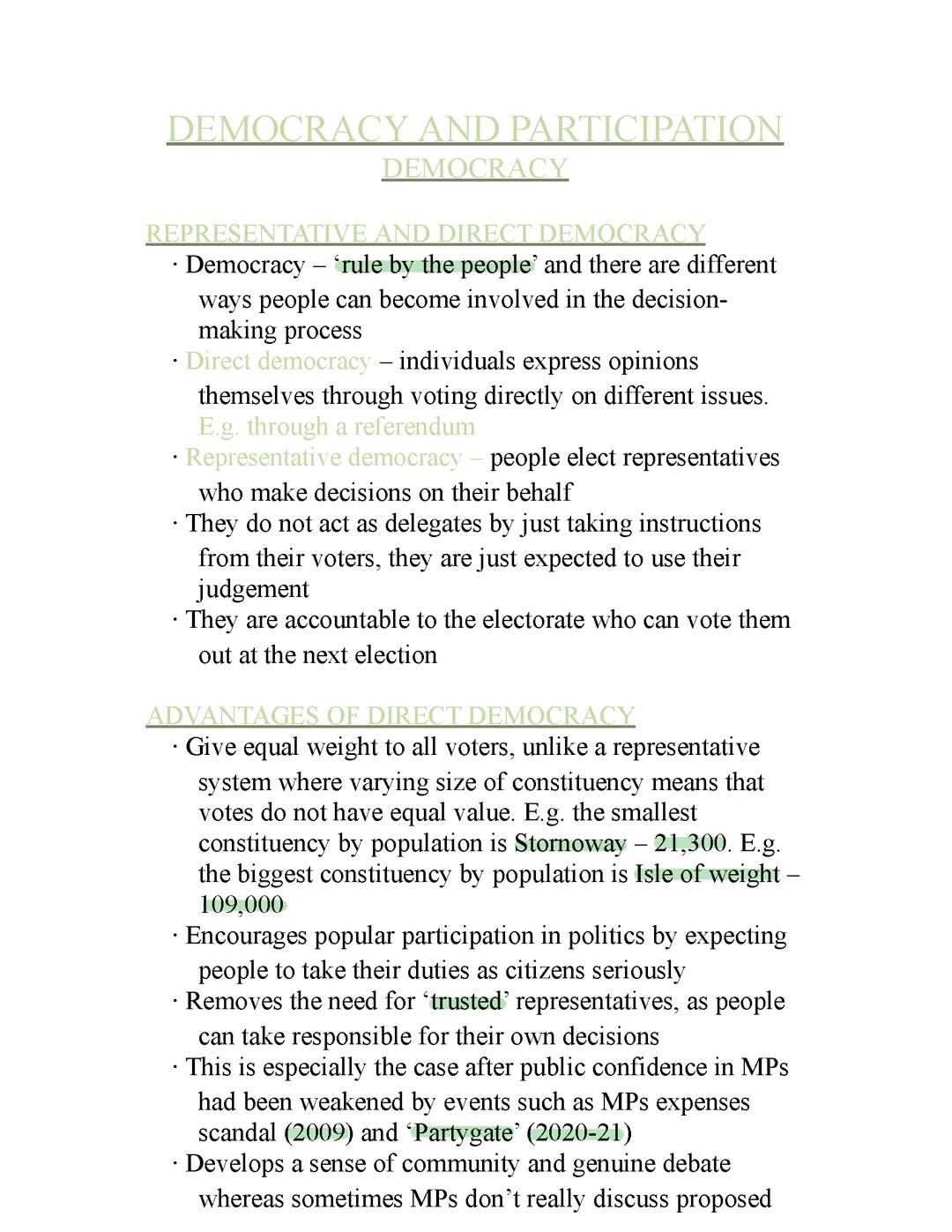 Democracy and participation - democracy