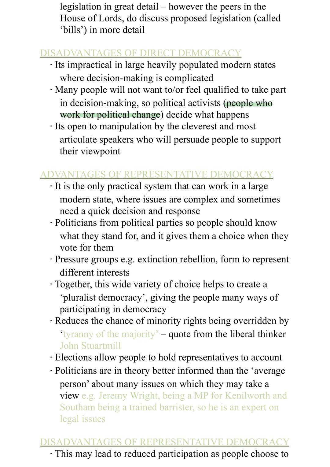 DEMOCRACY AND PARTICIPATION
DEMOCRACY
REPRESENTATIVE AND DIRECT DEMOCRACY
•
· Democracy – 'rule by the people' and there are different
ways