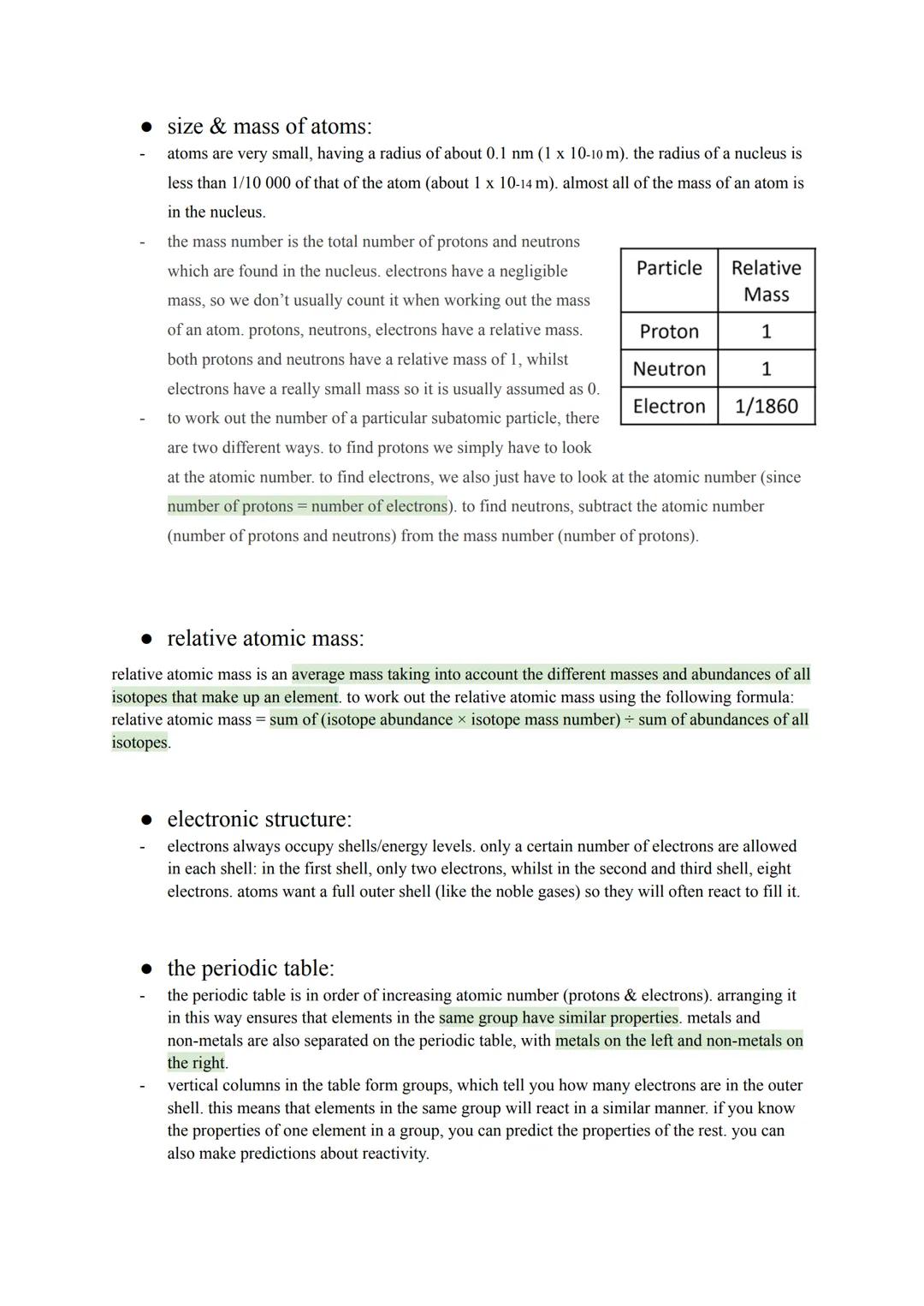 # chemistry: atomic structure & the
# periodic table
- atoms, elements, & compounds:
- atoms are the smallest part of an element that exi