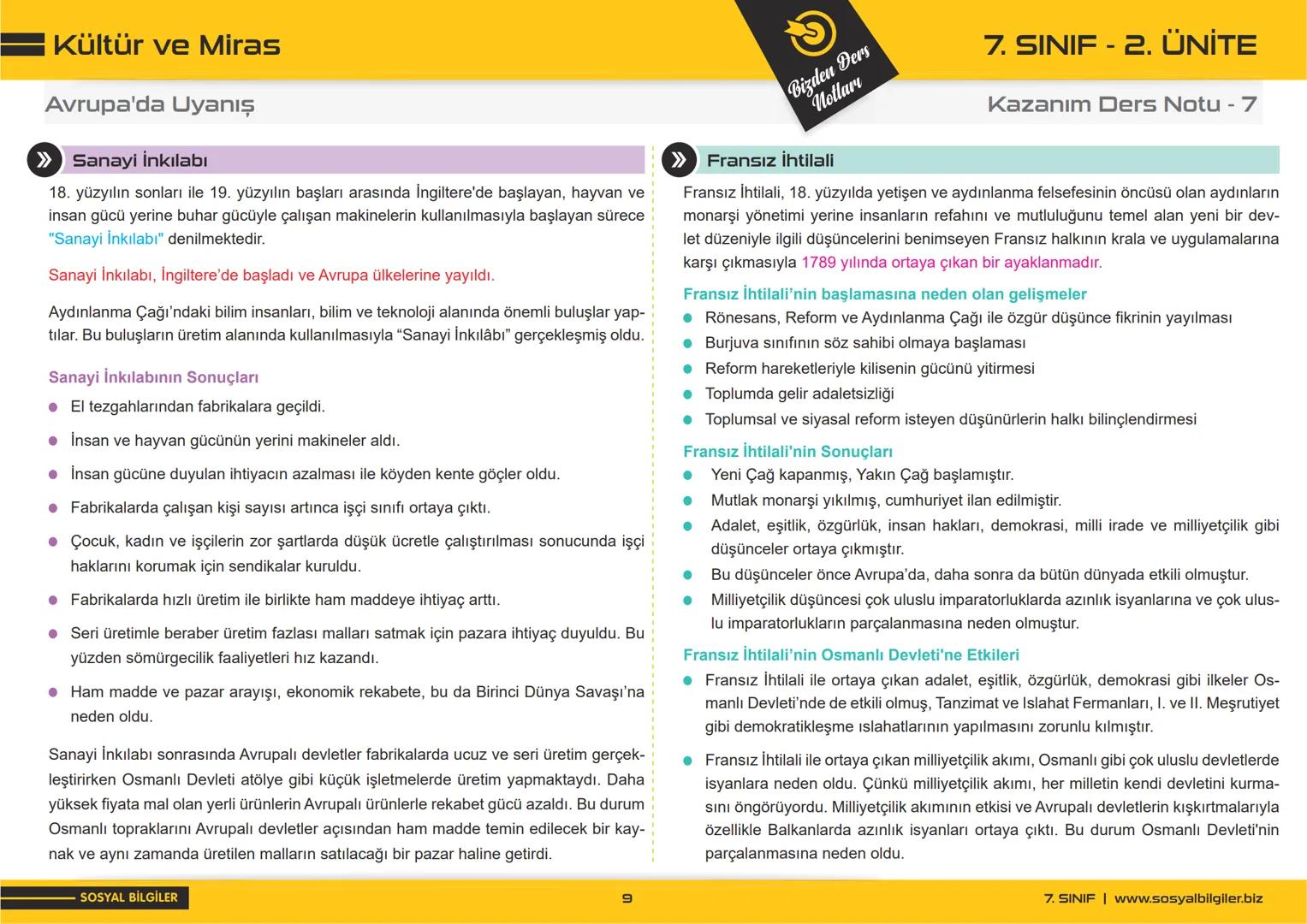 # 7.SINIF
# 2.ÜNİTE
# DERS NOTLARI
sosyalbilgiler.biz
Şeyhmus Yüce Kültür ve Miras
Beylikten Cihan Devletine
> İkinci Anadolu Beylikle